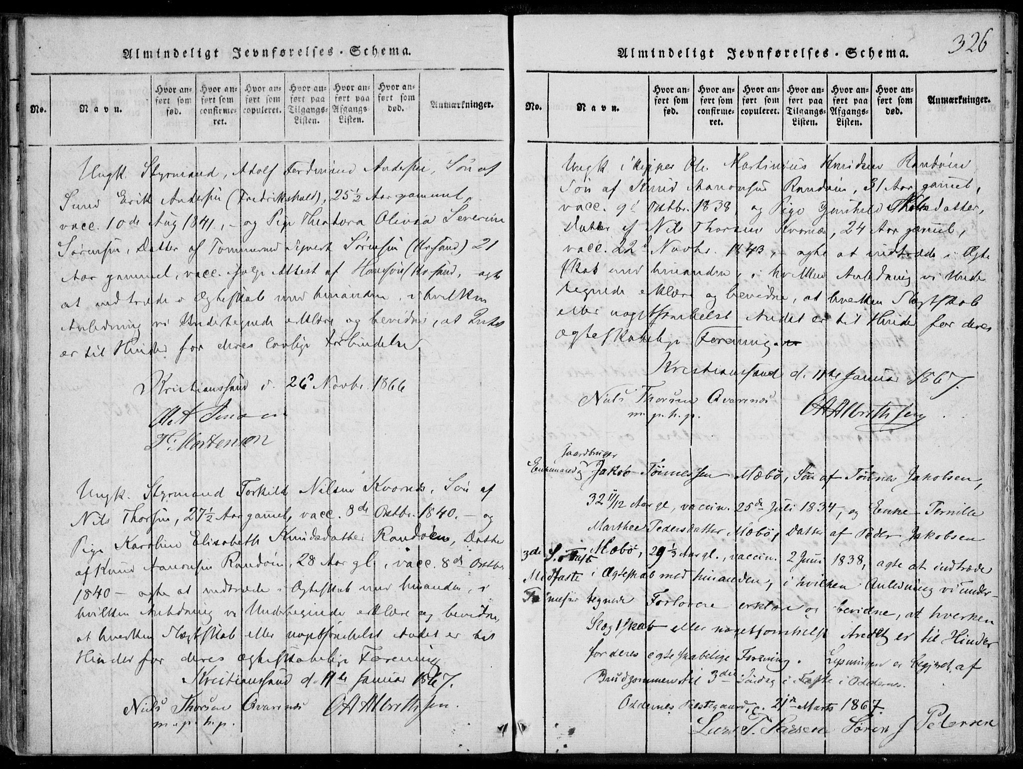 Oddernes sokneprestkontor, AV/SAK-1111-0033/F/Fa/Faa/L0005: Parish register (official) no. A 5, 1820-1838, p. 326