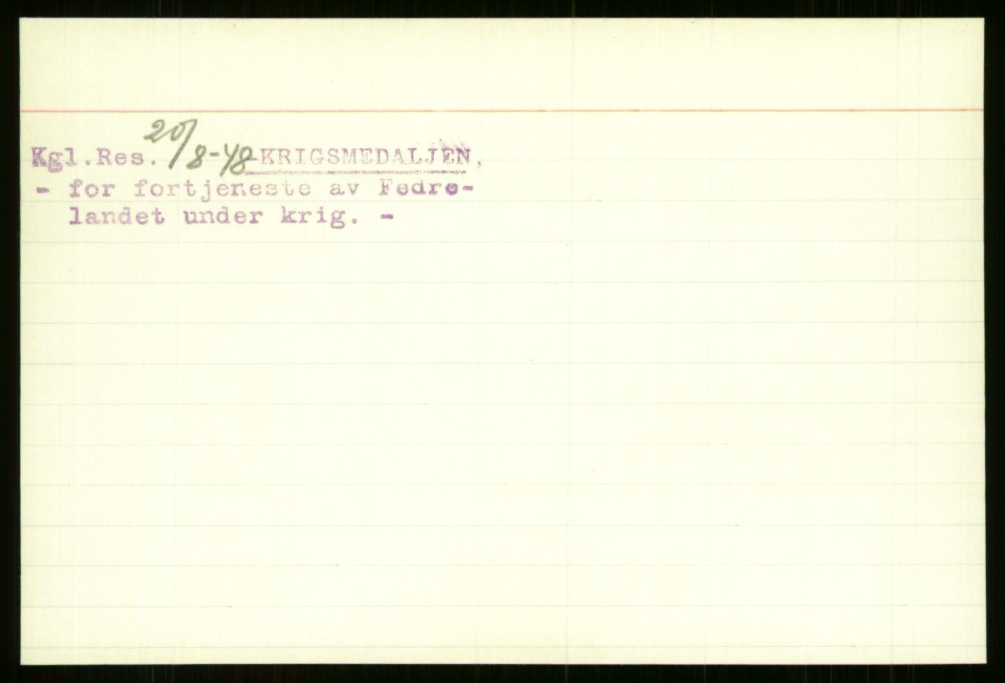 Direktoratet for sjømenn, AV/RA-S-3545/G/Gi/L0008: Alfabetisk ordnet kartotek over krigsdekorasjoner tildelt nordmenn under krigen, Odden - Staalstrøm, 1940-1945, p. 20