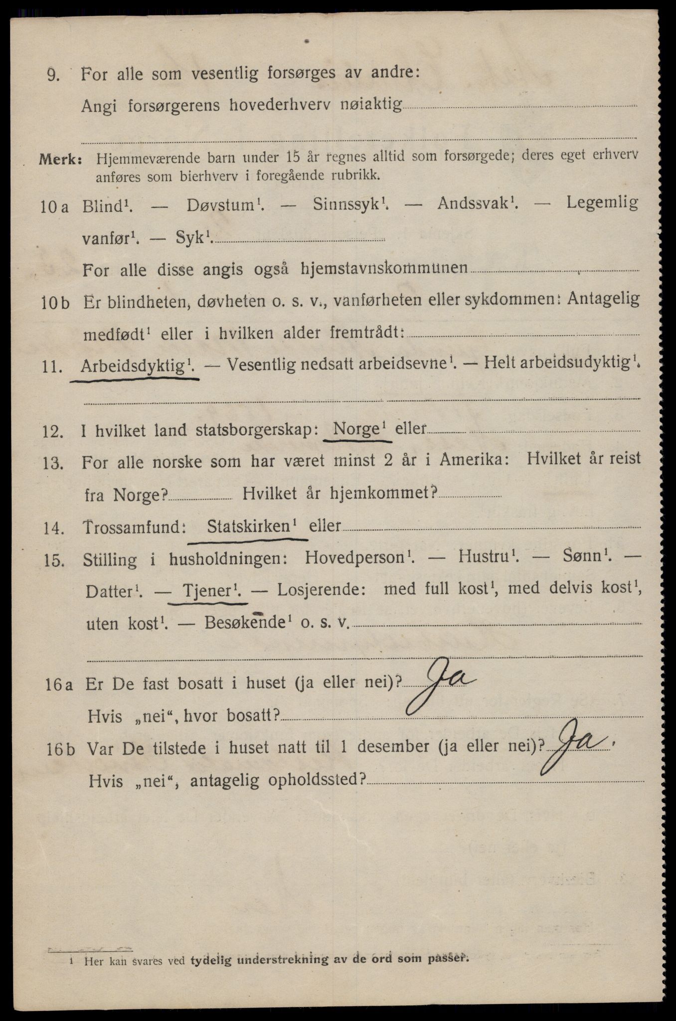 SAT, 1920 census for Trondheim, 1920, p. 63955