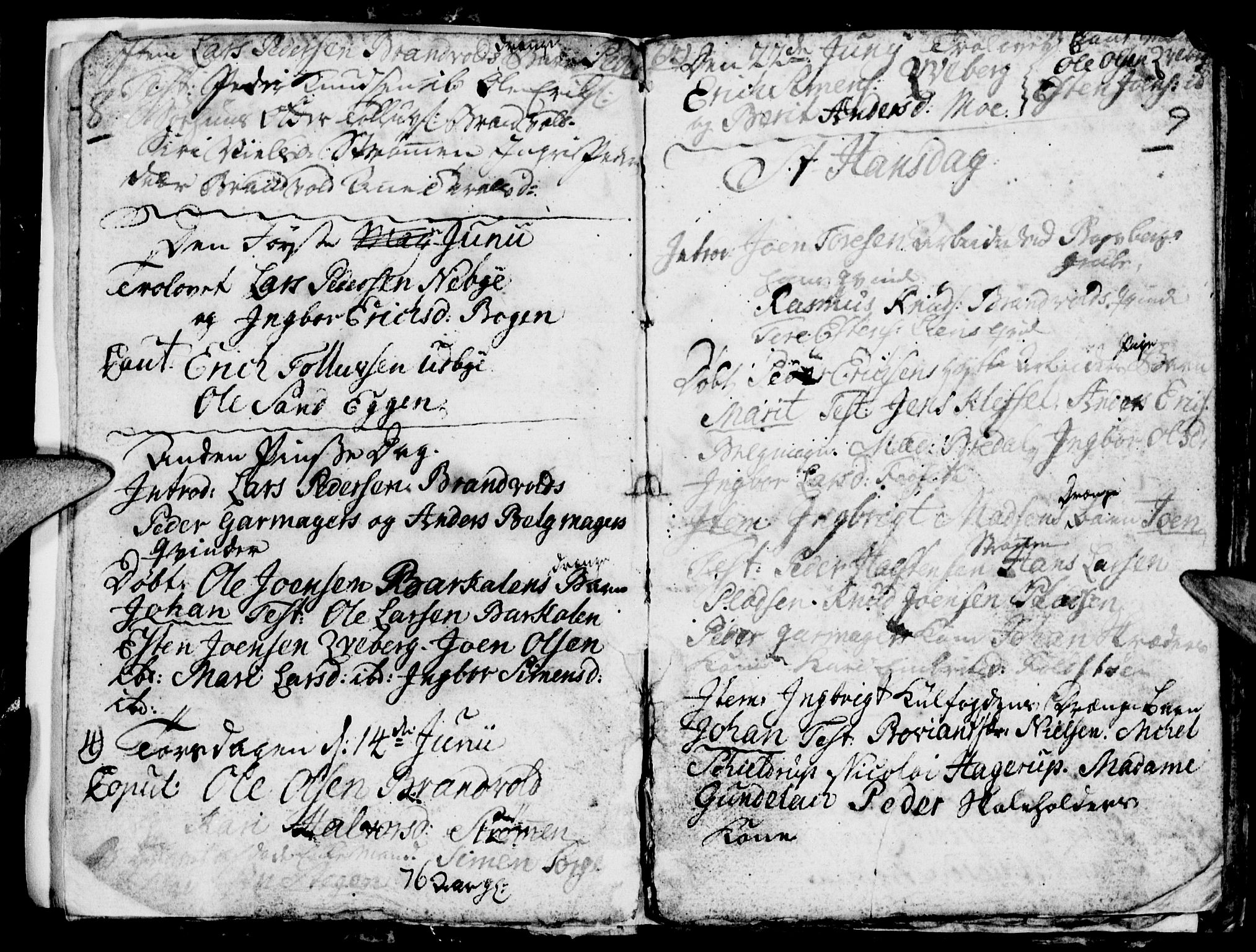 Tynset prestekontor, SAH/PREST-058/H/Ha/Haa/L0007: Parish register (official) no. 7, 1764-1769, p. 8-9