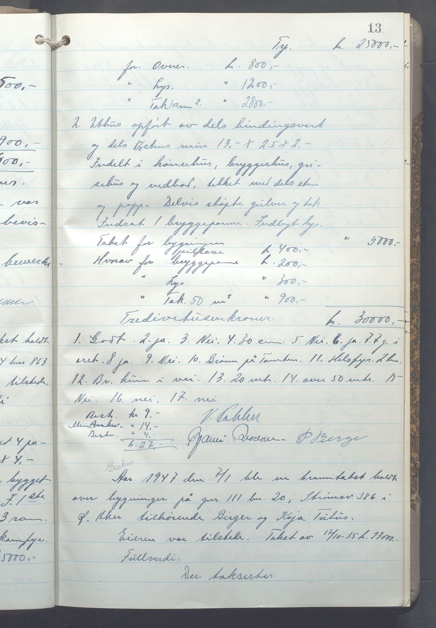 Lensmennene i Aker, OBA/A-10133/F/Fc/L0037: Branntakstprotokoll, 1944-1946, p. 13