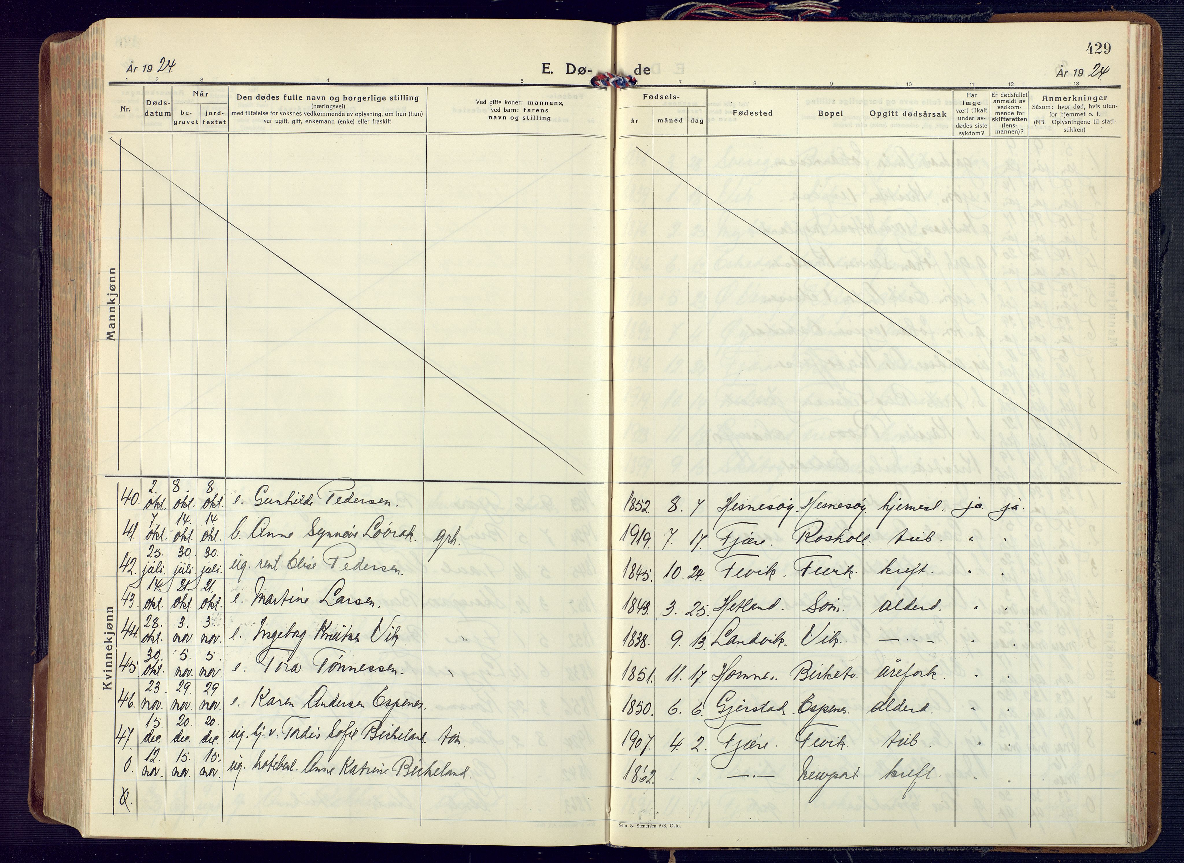 Fjære sokneprestkontor, AV/SAK-1111-0011/F/Fa/L0004: Parish register (official) no. A 4, 1902-1925, p. 429