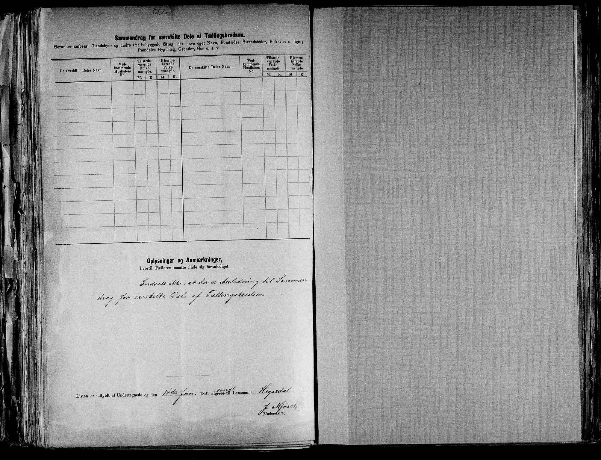 RA, 1891 census for 0236 Nes, 1891, p. 43