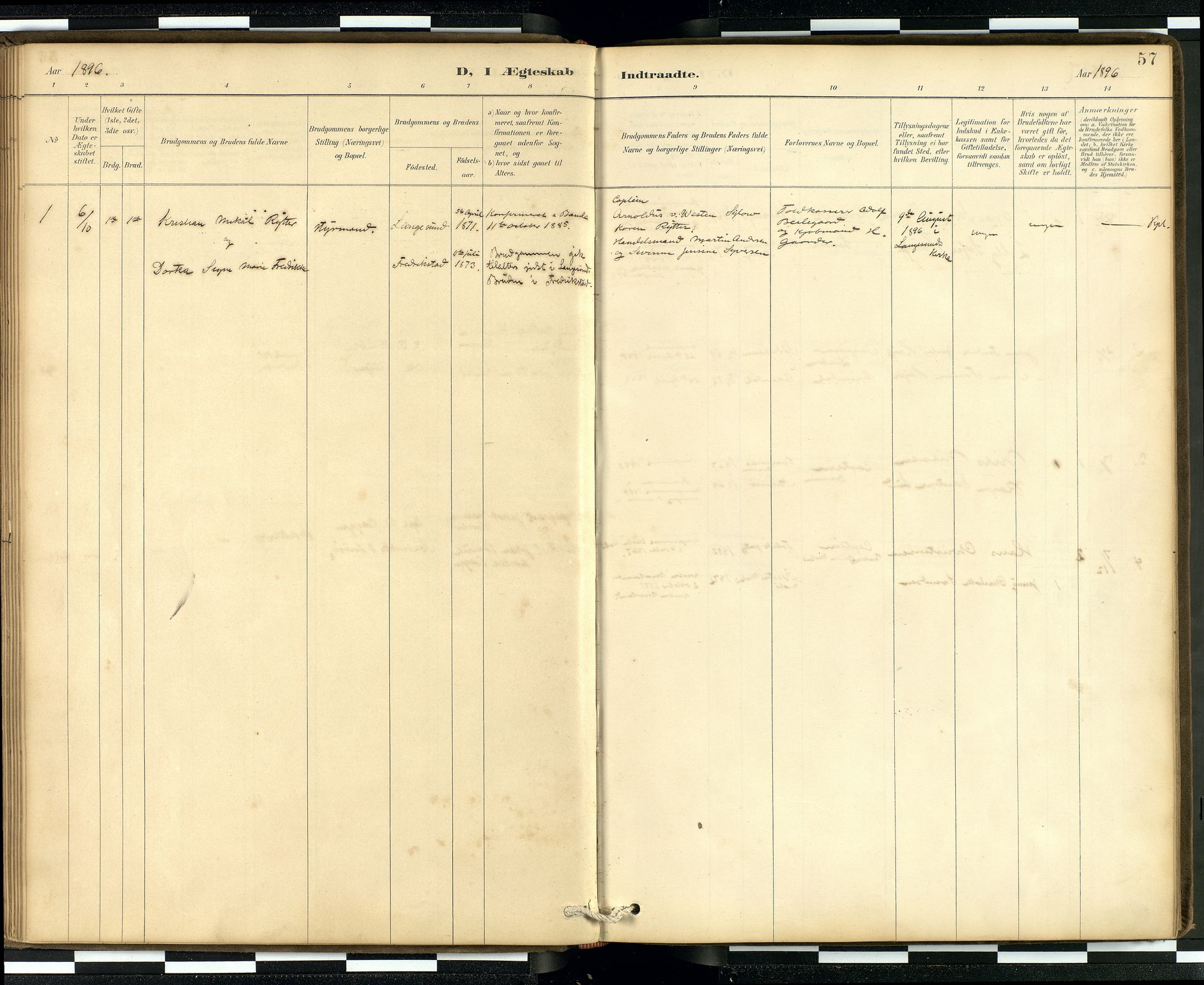 Den norske sjømannsmisjon i utlandet/London m/bistasjoner, AV/SAB-SAB/PA-0103/H/Ha/L0002: Parish register (official) no. A 2, 1887-1903, p. 56b-57a