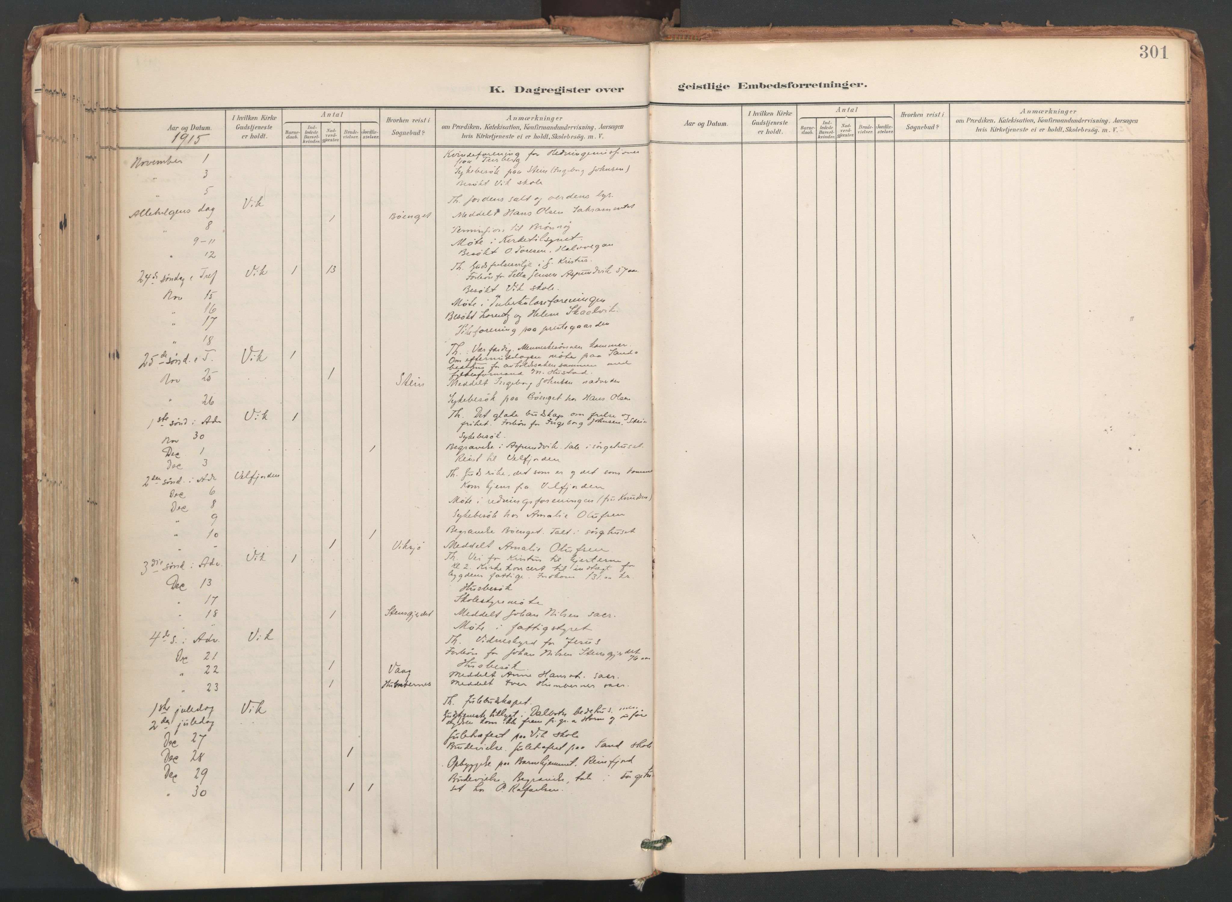 Ministerialprotokoller, klokkerbøker og fødselsregistre - Nordland, AV/SAT-A-1459/812/L0180: Parish register (official) no. 812A09, 1901-1915, p. 301