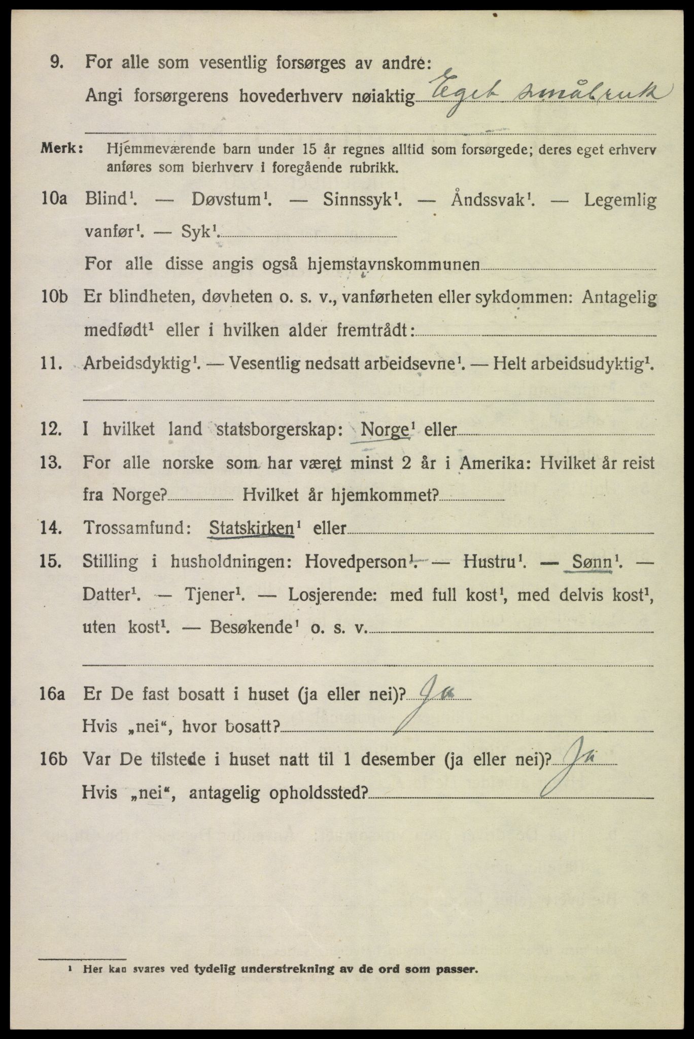 SAH, 1920 census for Nord-Fron, 1920, p. 4723