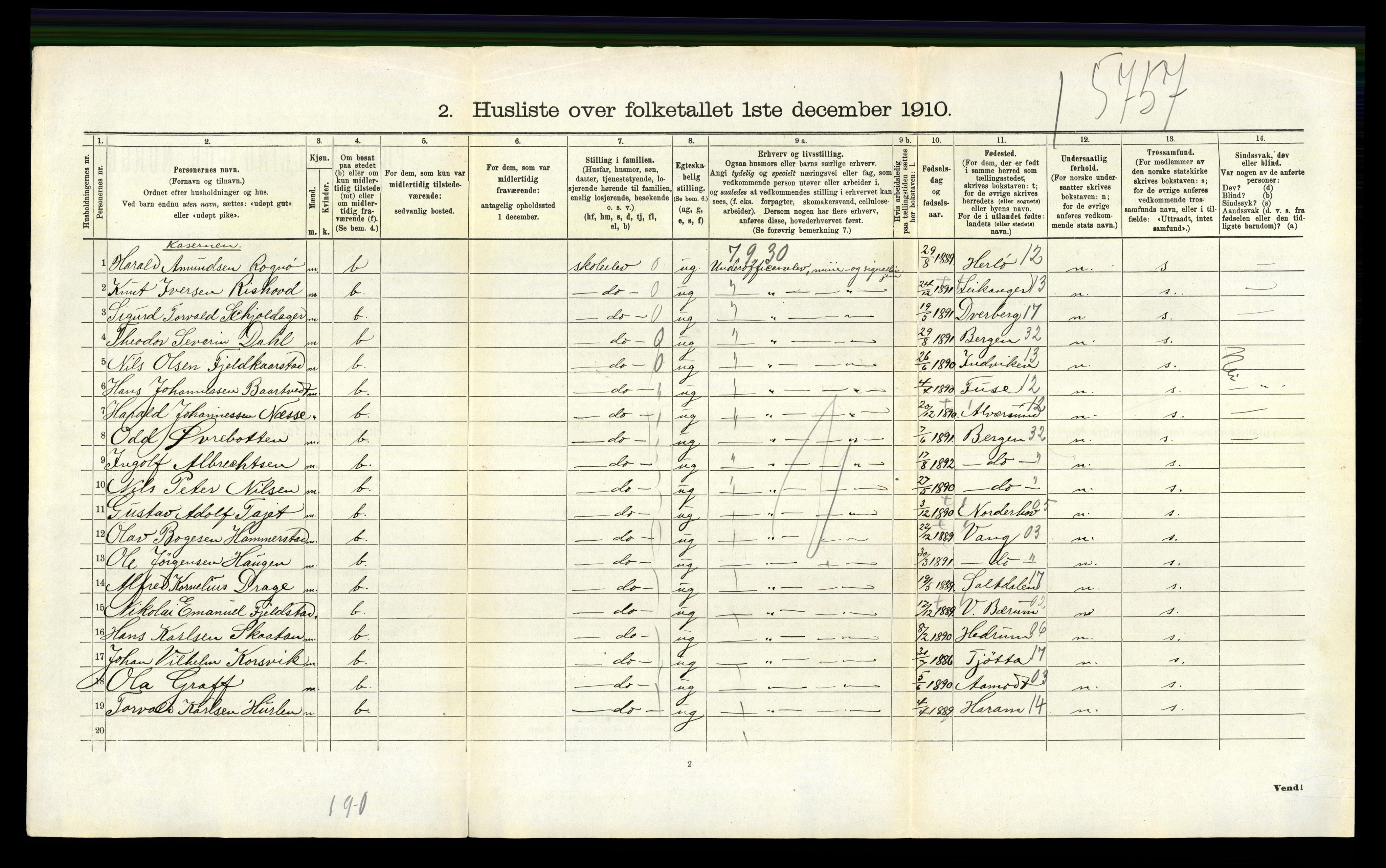 RA, 1910 census for Askøy, 1910, p. 1715