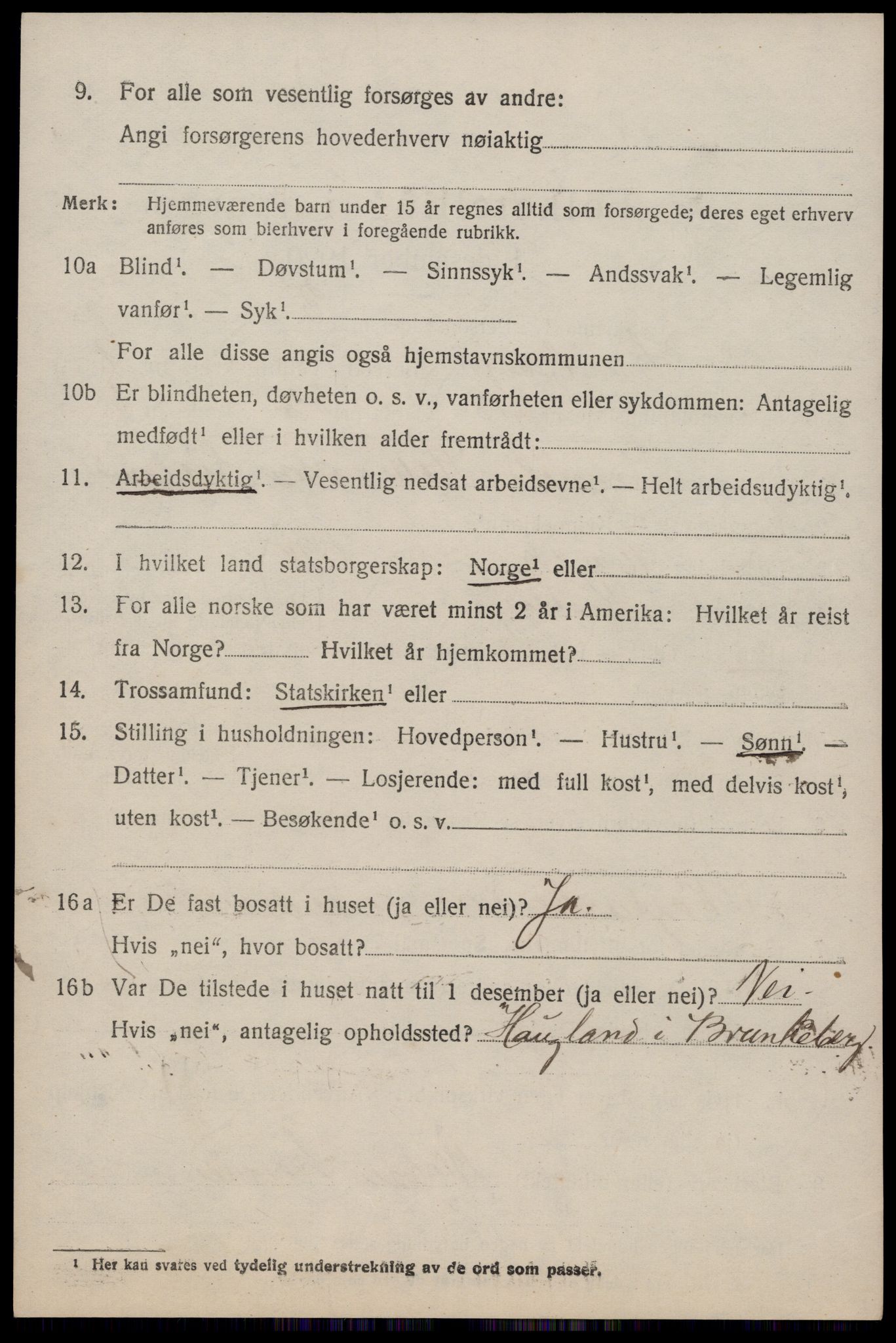 SAKO, 1920 census for Kviteseid, 1920, p. 4372