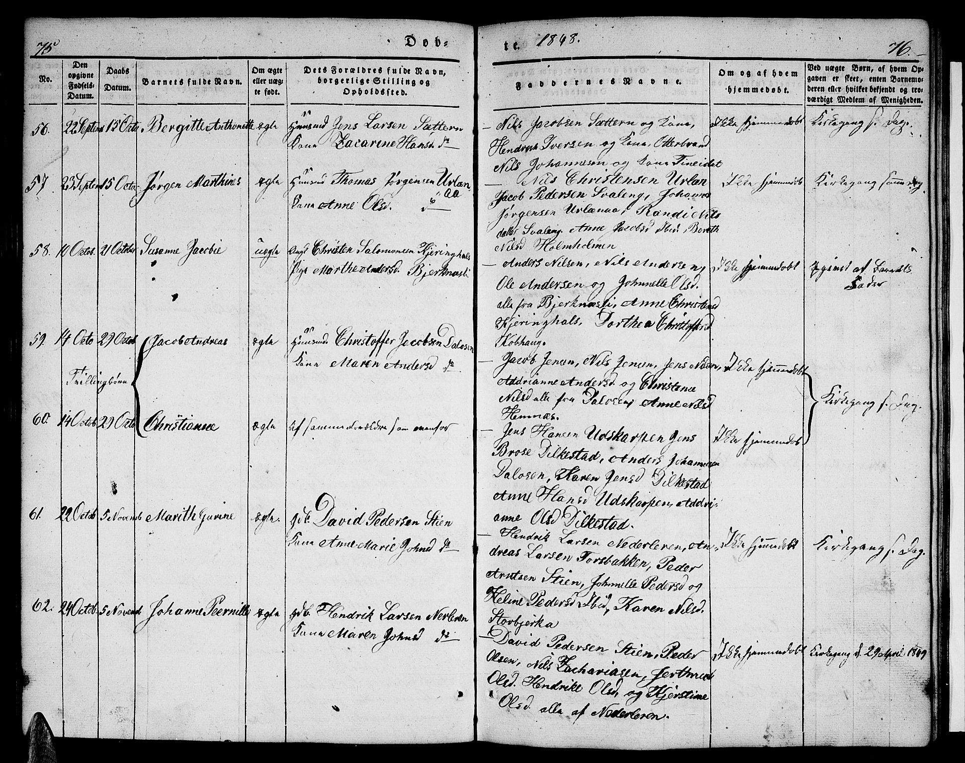 Ministerialprotokoller, klokkerbøker og fødselsregistre - Nordland, AV/SAT-A-1459/825/L0364: Parish register (copy) no. 825C01, 1841-1863, p. 75-76