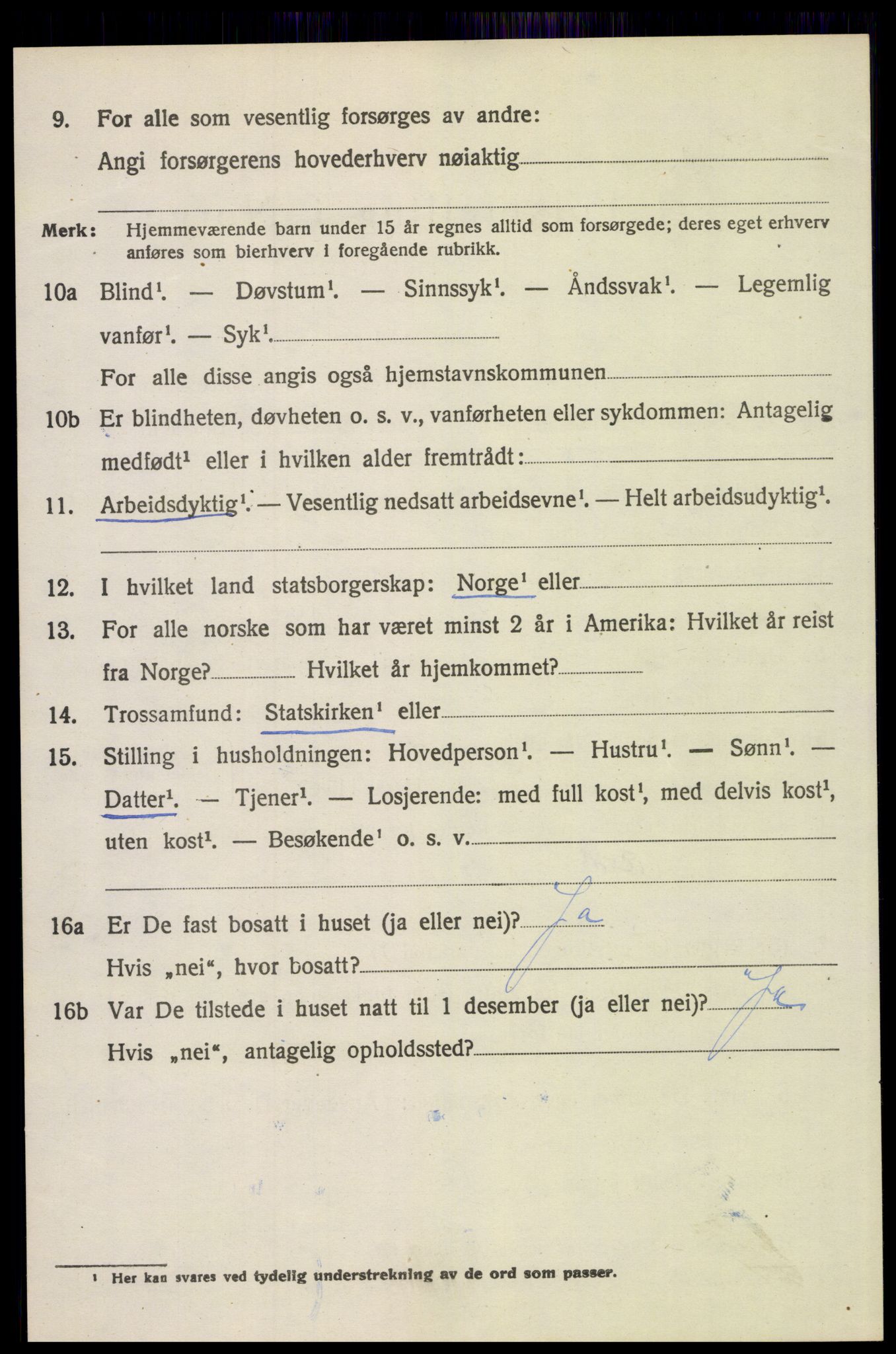 SAH, 1920 census for Trysil, 1920, p. 3174
