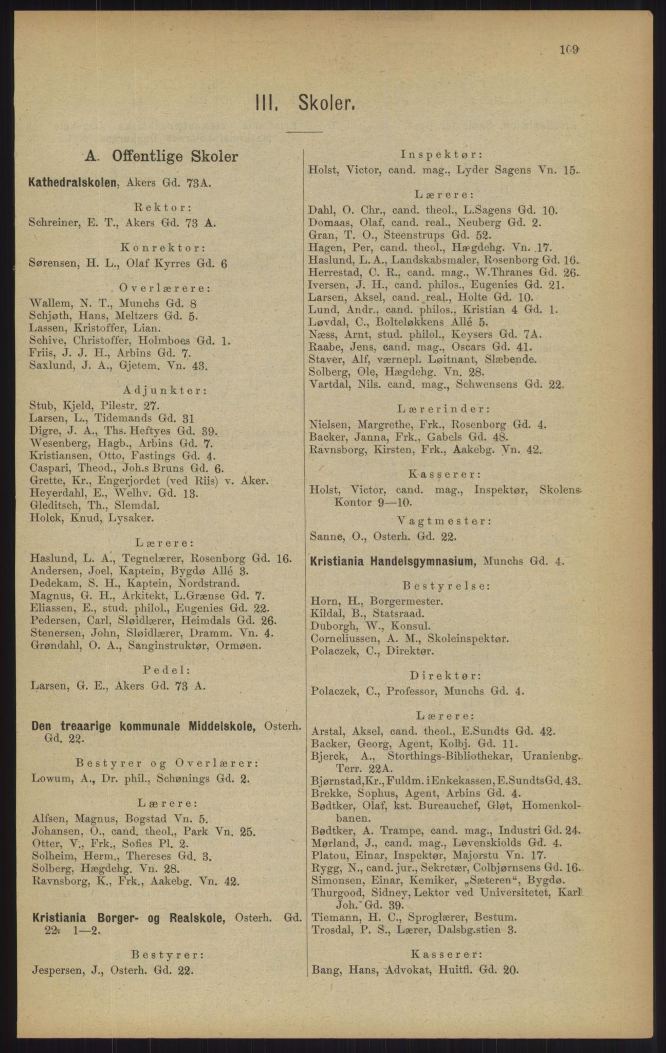 Kristiania/Oslo adressebok, PUBL/-, 1902, p. 109