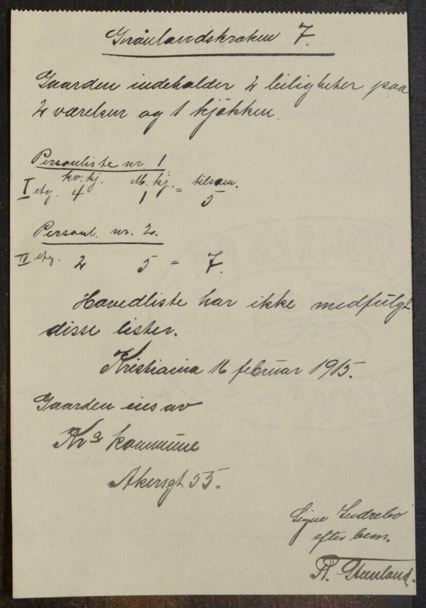 OBA, Municipal Census 1915 for Kristiania, 1915, p. 31160