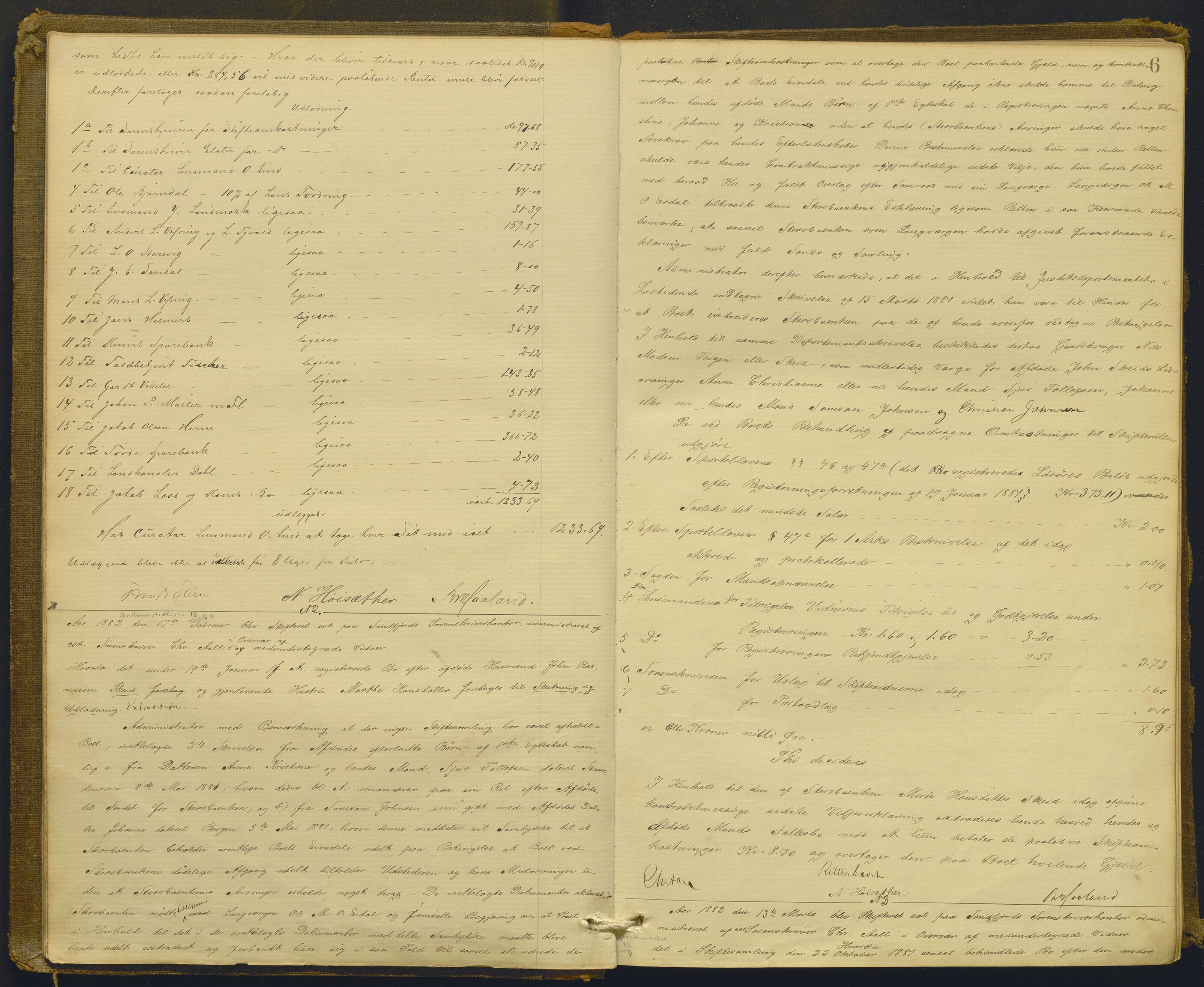 Sunnfjord tingrett, AV/SAB-A-3201/1/H/Hd/L0006: Skifteutlodningsprotokoll, 1881-1889, p. 5b-6a