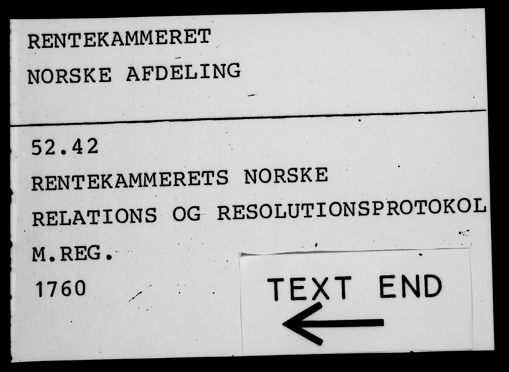 Rentekammeret, Kammerkanselliet, RA/EA-3111/G/Gf/Gfa/L0042: Norsk relasjons- og resolusjonsprotokoll (merket RK 52.42), 1760, p. 497