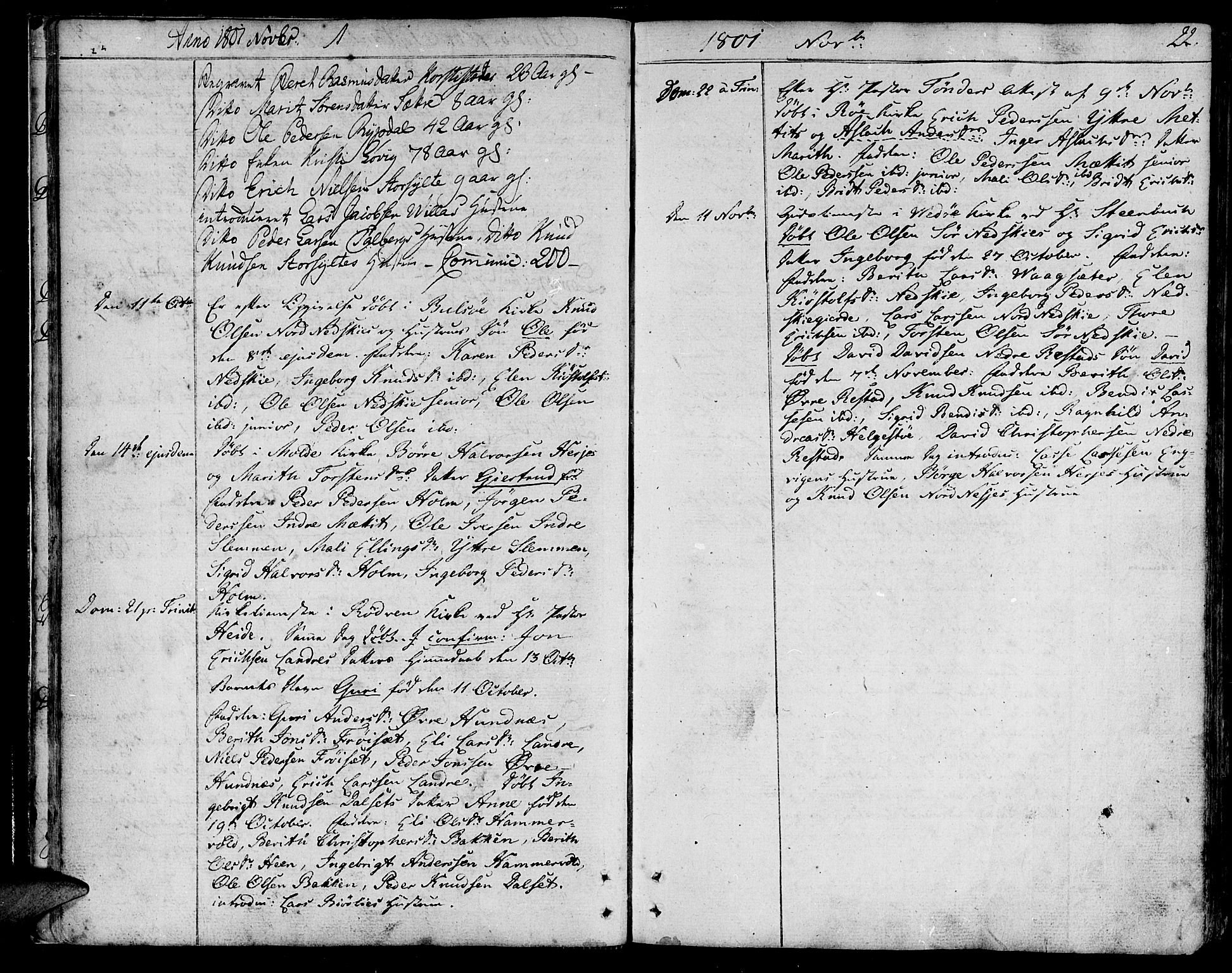Ministerialprotokoller, klokkerbøker og fødselsregistre - Møre og Romsdal, AV/SAT-A-1454/547/L0601: Parish register (official) no. 547A03, 1799-1818, p. 22