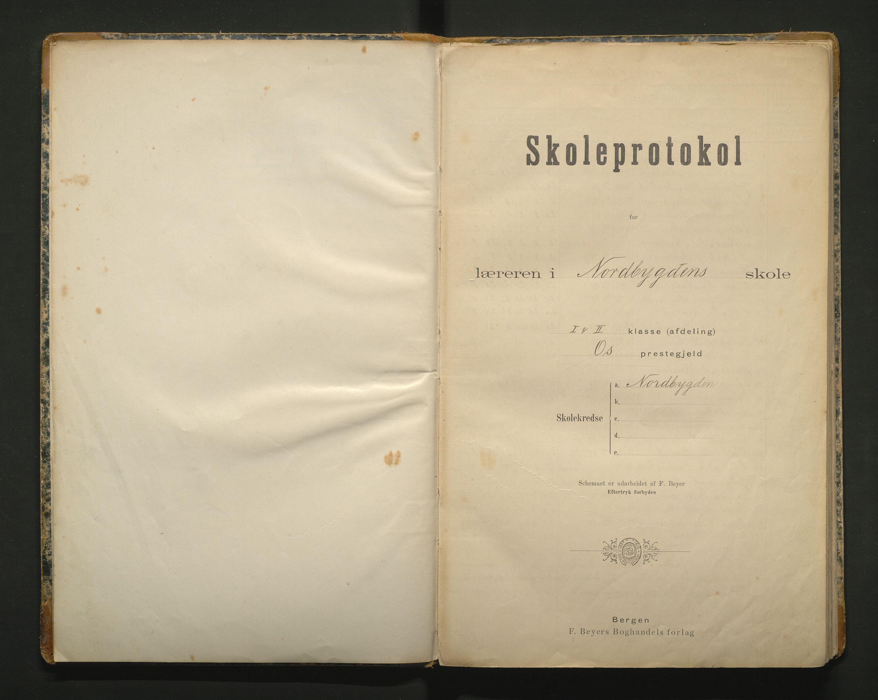 Samnanger kommune. Barneskulane, IKAH/1242-231/F/Fa/L0008: Skuleprotokoll for Norbygda skule, 1903-1945