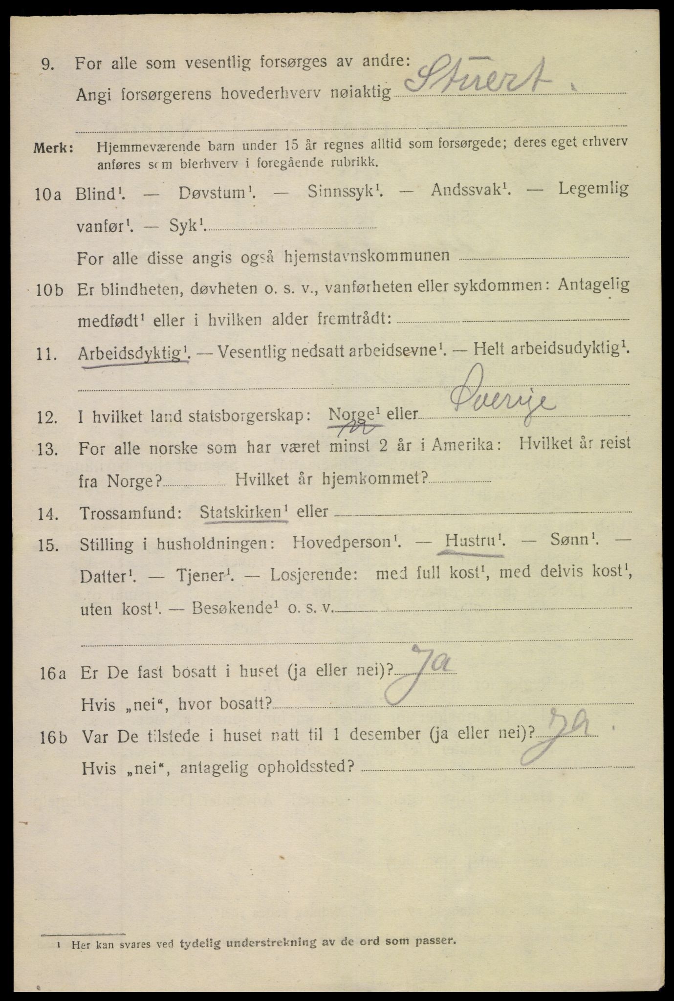 SAK, 1920 census for Arendal, 1920, p. 24945