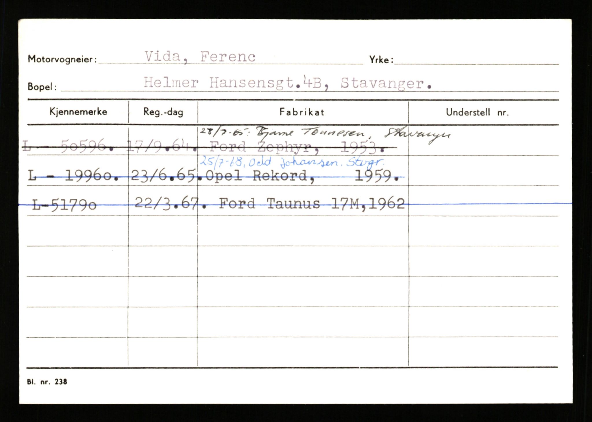 Stavanger trafikkstasjon, SAST/A-101942/0/H/L0042: Vaulen - Vistnes, 1930-1971, p. 1335