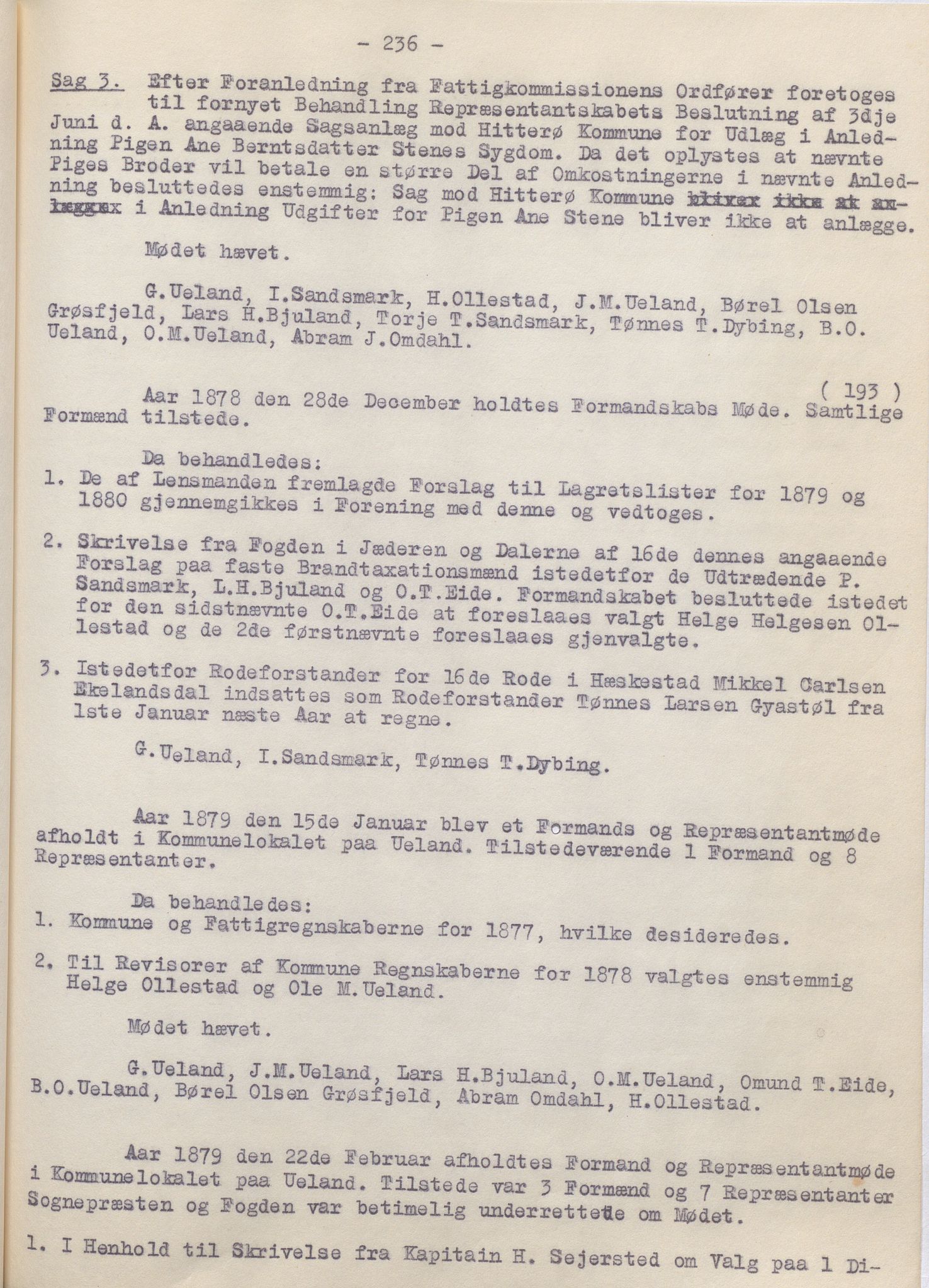 Heskestad kommune - Formannskapet, IKAR/K-101732/A/L0002: Møtebok (Særutskrift), 1837-1886, p. 236