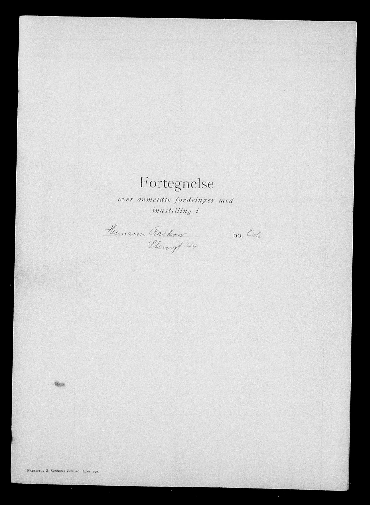 Justisdepartementet, Tilbakeføringskontoret for inndratte formuer, AV/RA-S-1564/H/Hc/Hcc/L0972: --, 1945-1947, p. 45