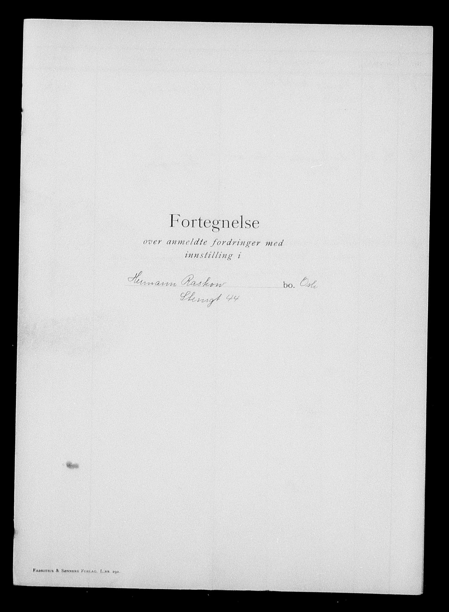 Justisdepartementet, Tilbakeføringskontoret for inndratte formuer, RA/S-1564/H/Hc/Hcc/L0972: --, 1945-1947, p. 45