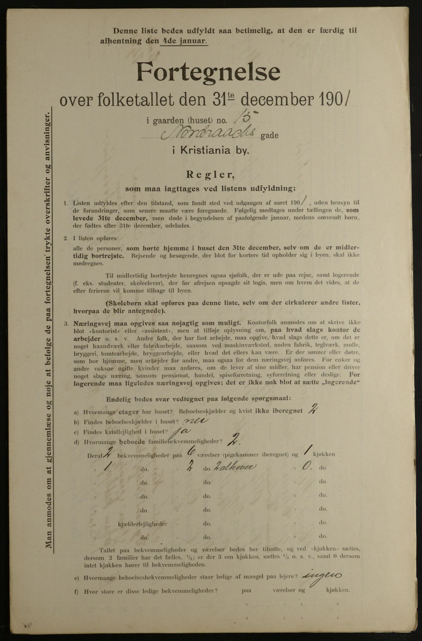 OBA, Municipal Census 1901 for Kristiania, 1901, p. 11263