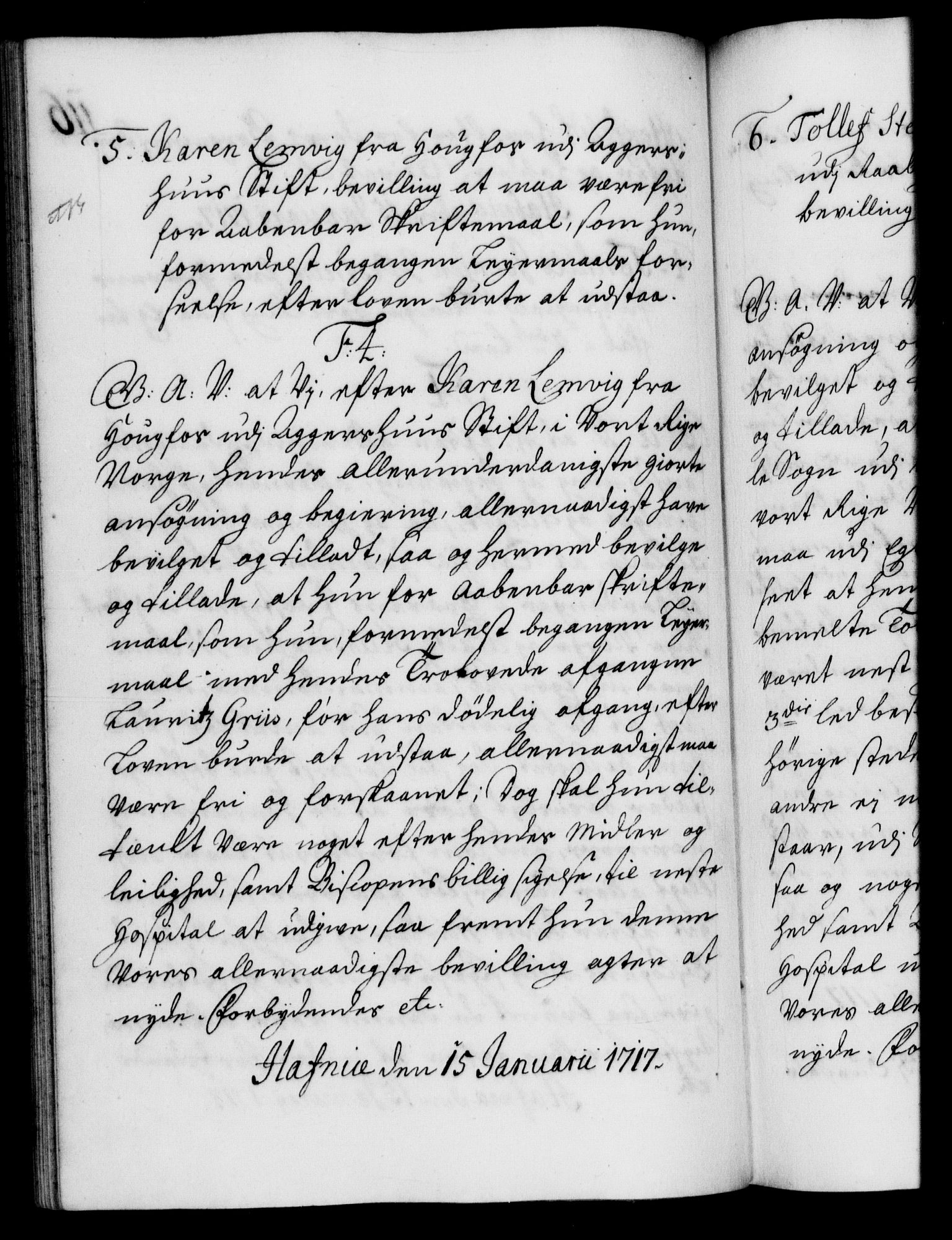 Danske Kanselli 1572-1799, AV/RA-EA-3023/F/Fc/Fca/Fcaa/L0022: Norske registre, 1716-1719, p. 116b