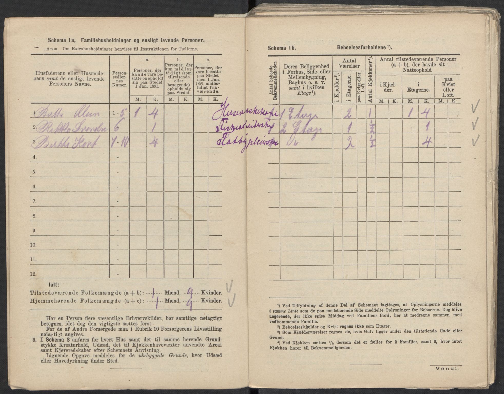 RA, 1891 Census for 1301 Bergen, 1891, p. 8457