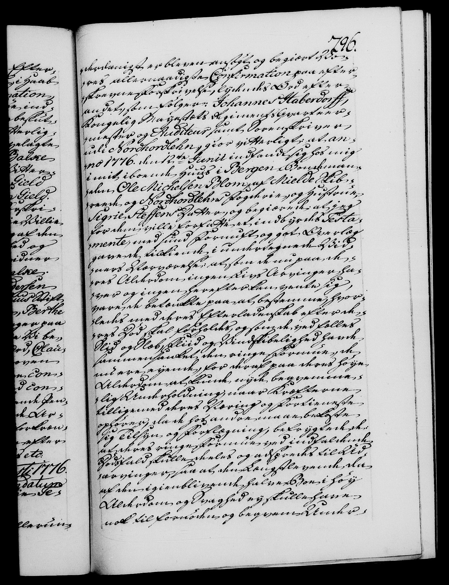 Danske Kanselli 1572-1799, RA/EA-3023/F/Fc/Fca/Fcaa/L0047: Norske registre, 1776-1778, p. 296a