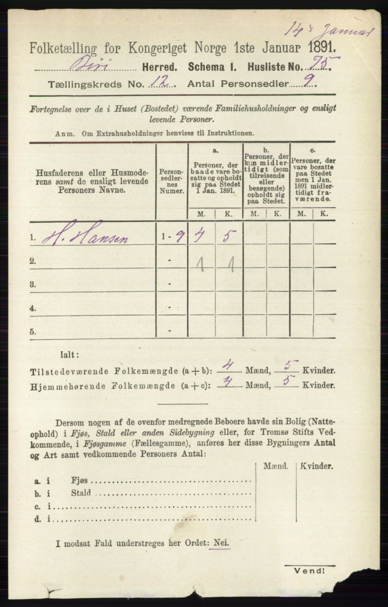 RA, 1891 census for 0525 Biri, 1891, p. 4837