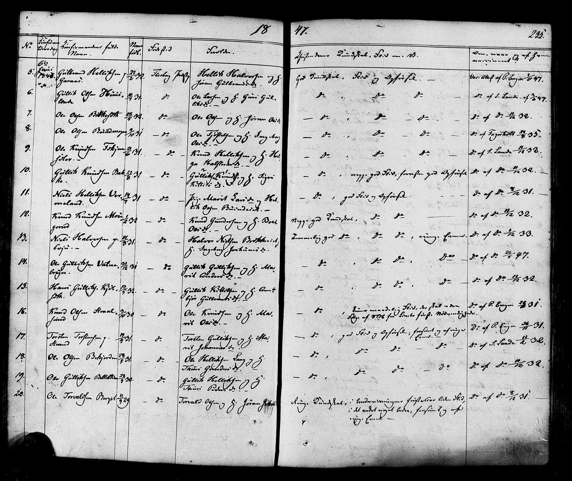 Flesberg kirkebøker, SAKO/A-18/F/Fa/L0006: Parish register (official) no. I 6, 1834-1860, p. 235