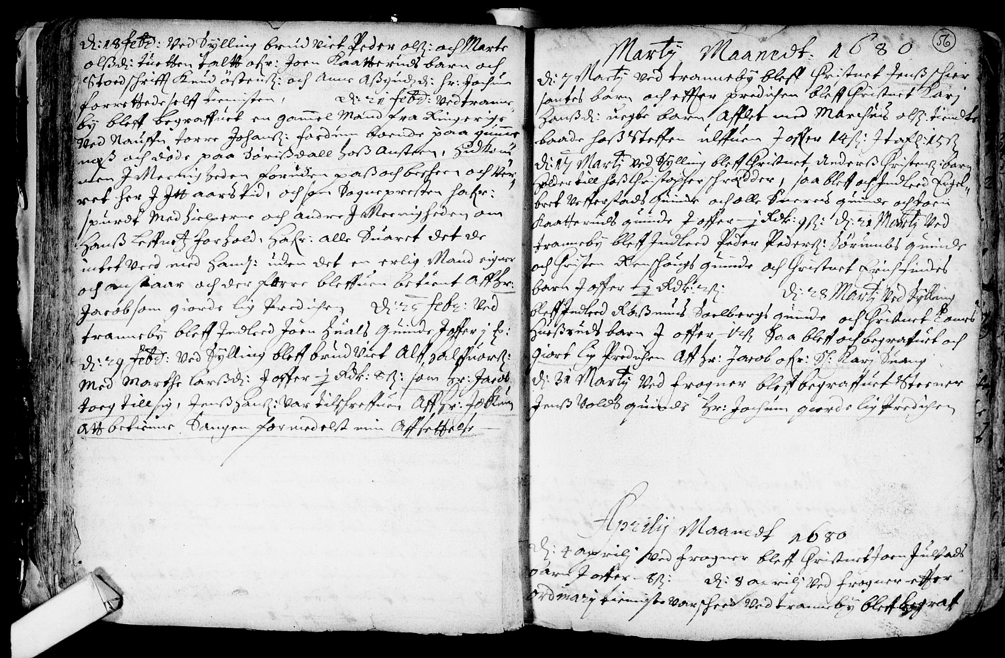 Lier kirkebøker, SAKO/A-230/F/Fa/L0001: Parish register (official) no. I 1, 1672-1701, p. 56