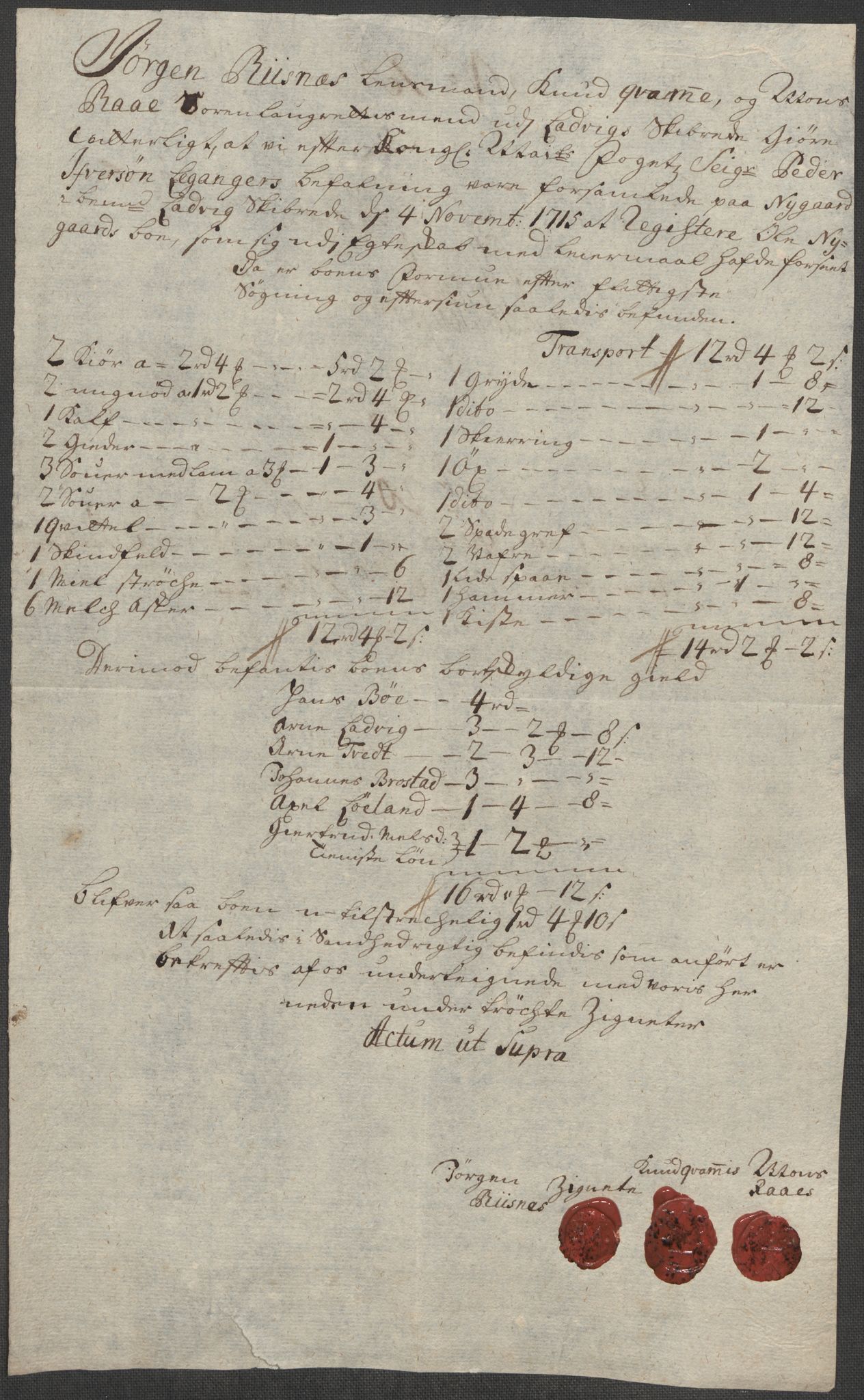 Rentekammeret inntil 1814, Reviderte regnskaper, Fogderegnskap, AV/RA-EA-4092/R52/L3320: Fogderegnskap Sogn, 1715-1716, p. 102