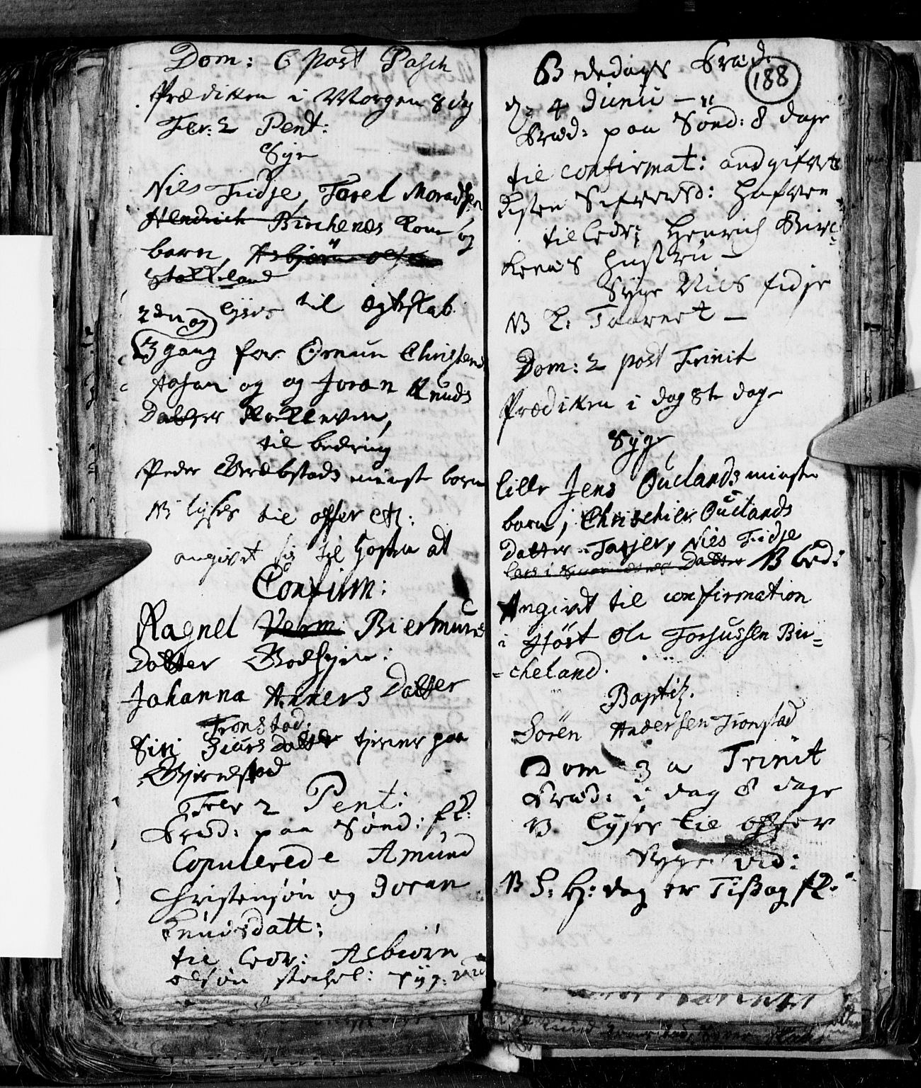 Søgne sokneprestkontor, SAK/1111-0037/F/Fa/Faa/L0001: Parish register (official) no. A 1, 1716-1740, p. 188