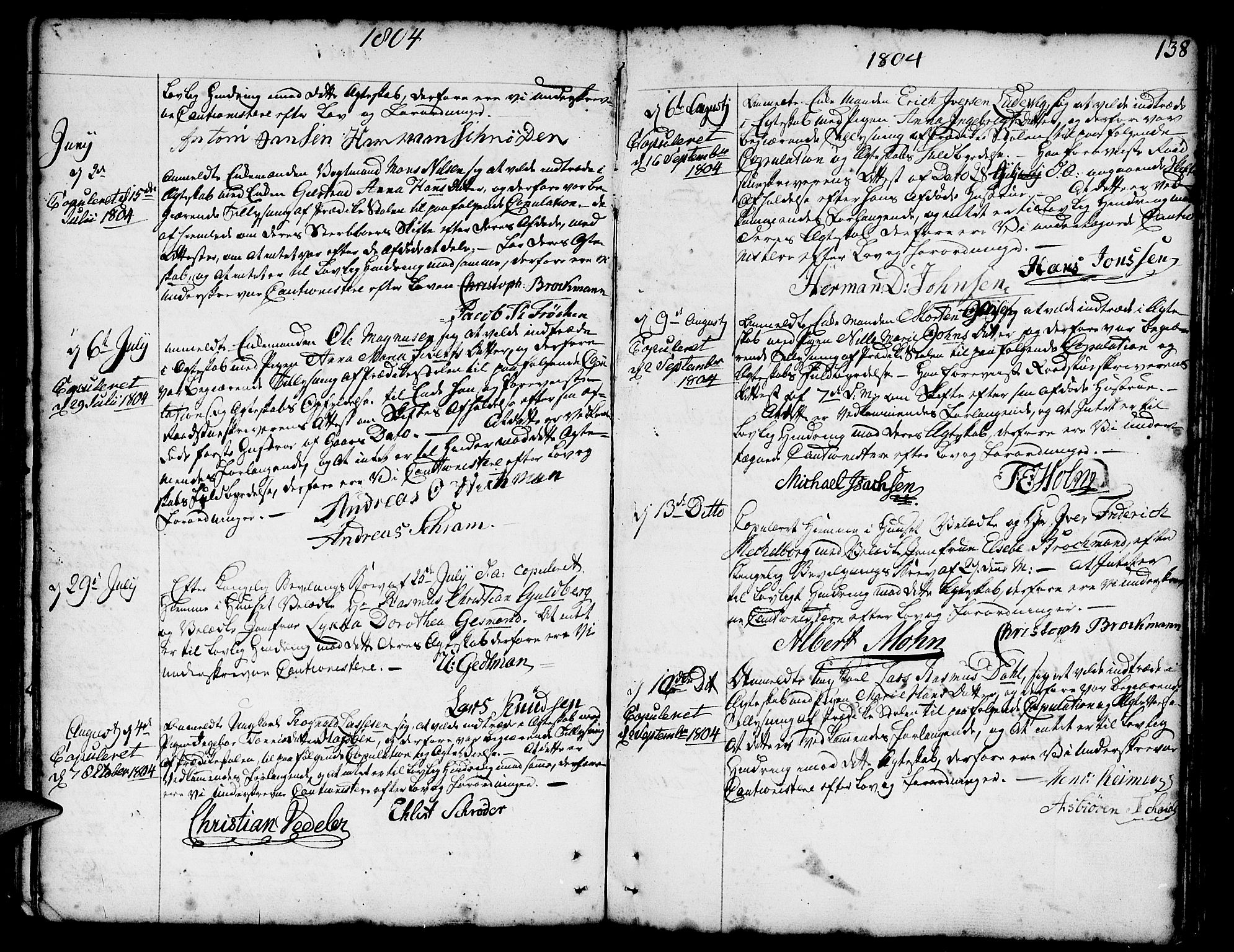 Nykirken Sokneprestembete, AV/SAB-A-77101/H/Haa/L0008: Parish register (official) no. A 8, 1776-1814, p. 138