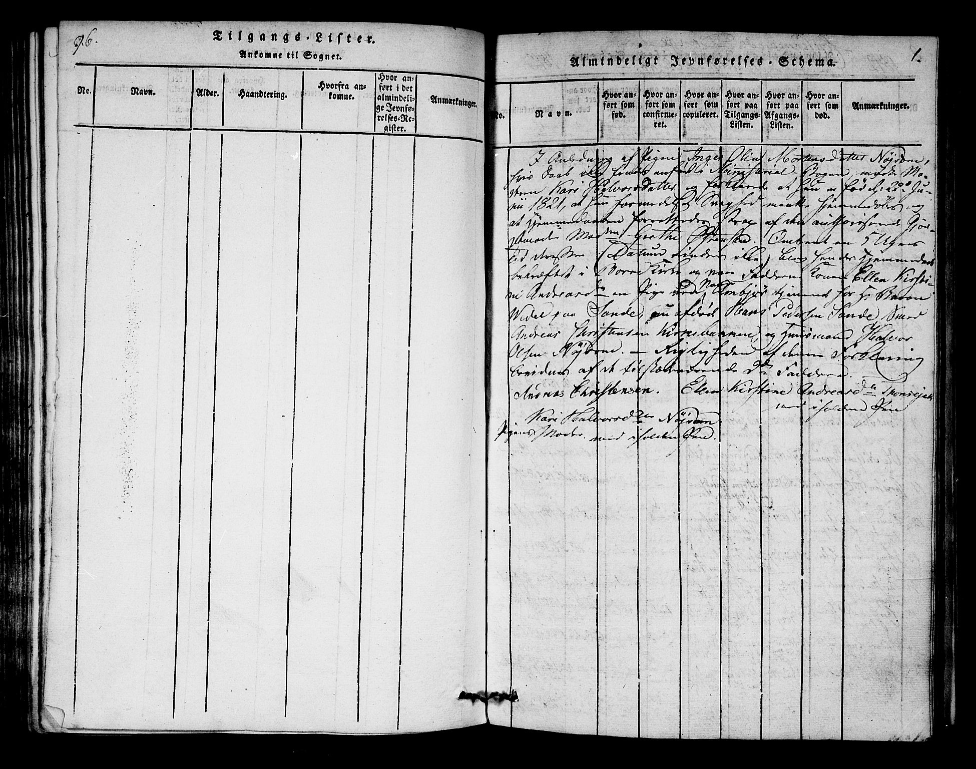 Borre kirkebøker, SAKO/A-338/F/Fa/L0004: Parish register (official) no. I 4, 1815-1845, p. 0-1