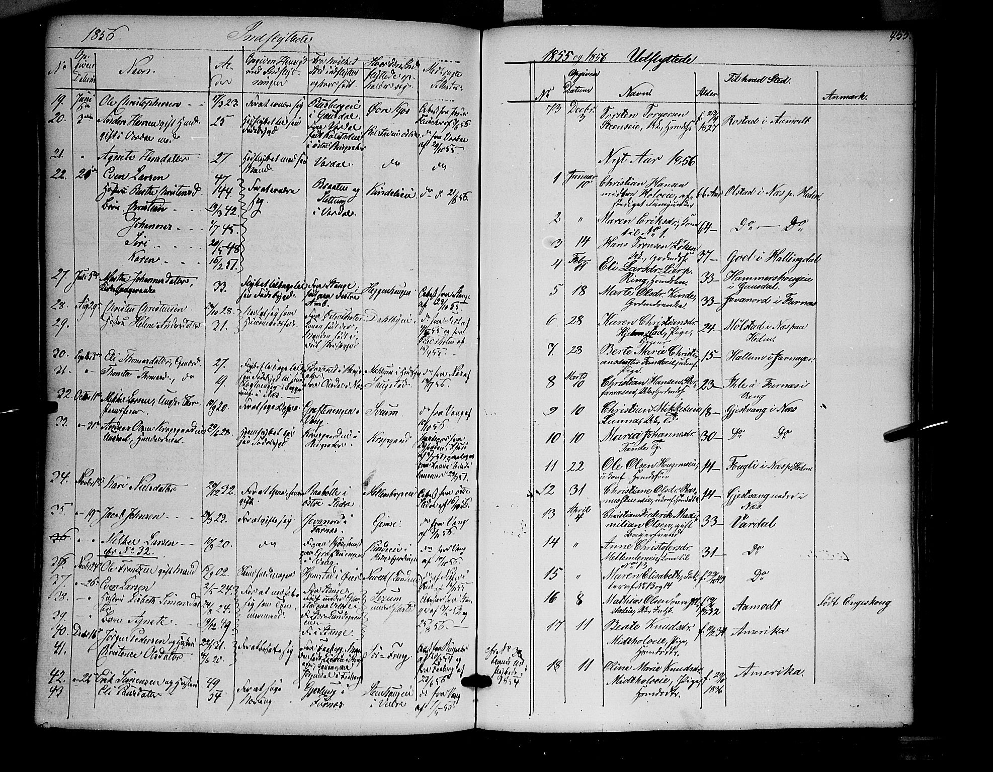 Ringsaker prestekontor, AV/SAH-PREST-014/K/Ka/L0009: Parish register (official) no. 9, 1850-1860, p. 455