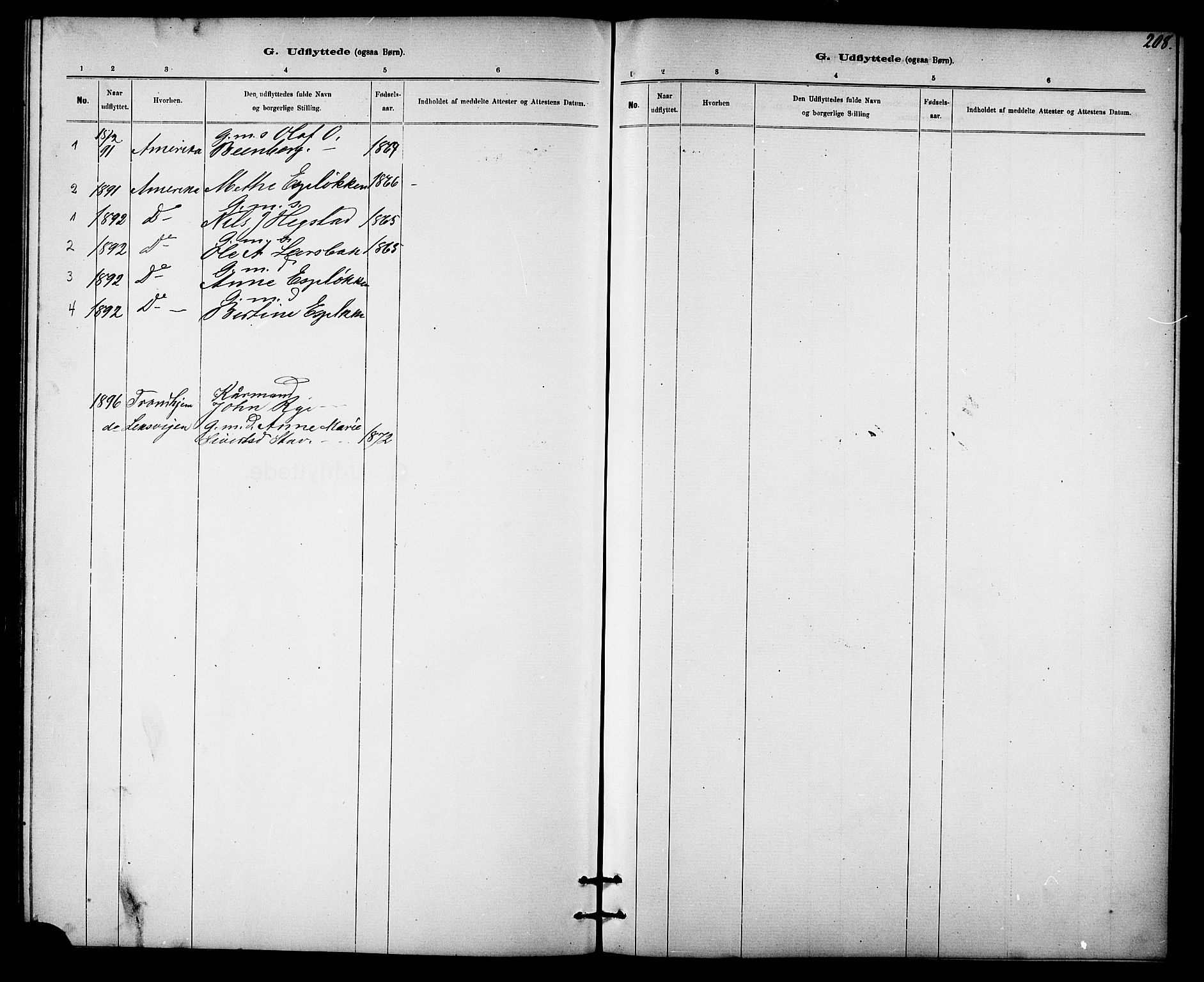 Ministerialprotokoller, klokkerbøker og fødselsregistre - Sør-Trøndelag, AV/SAT-A-1456/613/L0395: Parish register (copy) no. 613C03, 1887-1909, p. 208