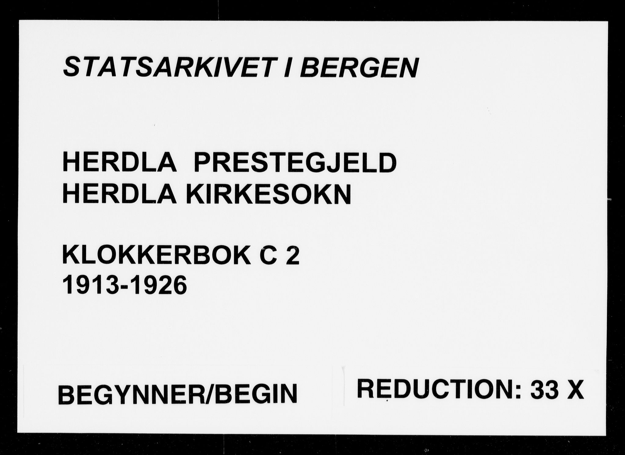 Herdla Sokneprestembete, SAB/A-75701/H/Hab: Parish register (copy) no. C 2, 1913-1926