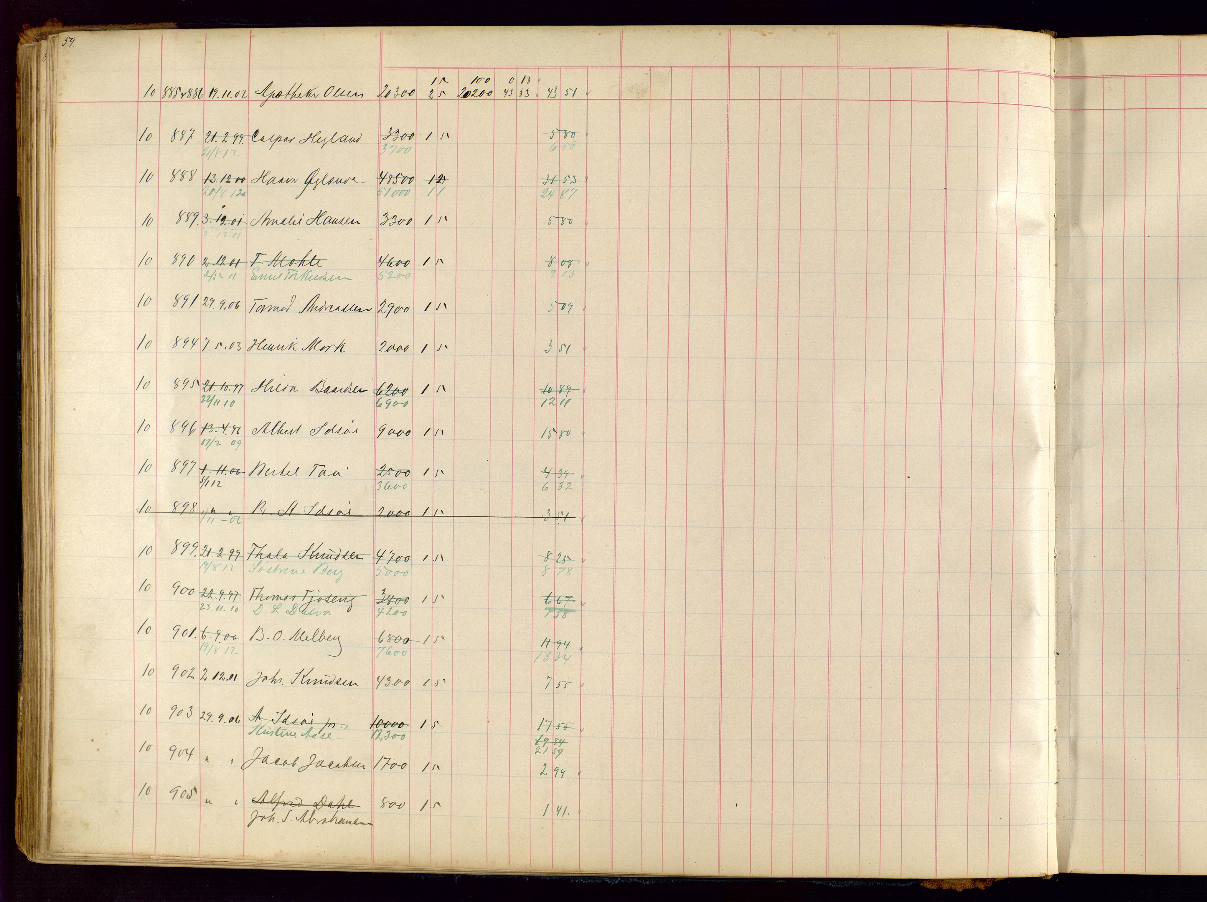 Norges Brannkasse Stavanger, SAST/A-102143/F/Fc/L0001: Brannkontingentprotokoll, 1903-1912, p. 59