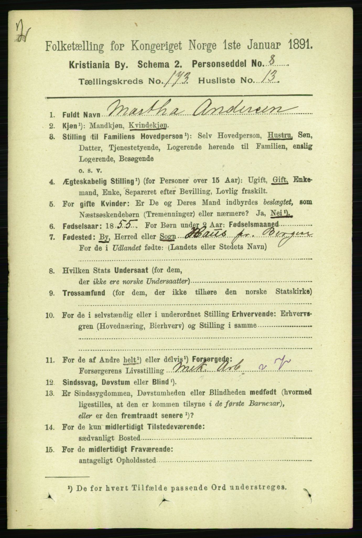 RA, 1891 census for 0301 Kristiania, 1891, p. 103493