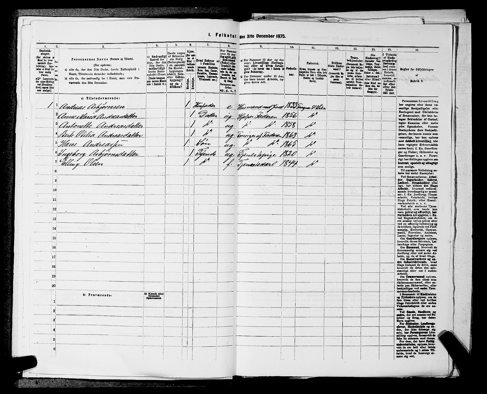 SAKO, 1875 census for 0626P Lier, 1875, p. 812