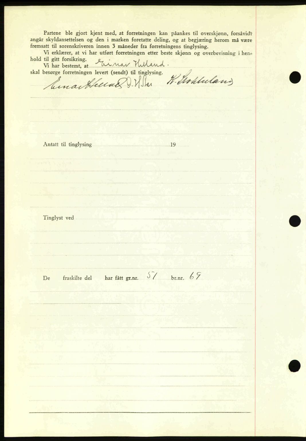 Romsdal sorenskriveri, AV/SAT-A-4149/1/2/2C: Mortgage book no. A11, 1941-1942, Diary no: : 2050/1941