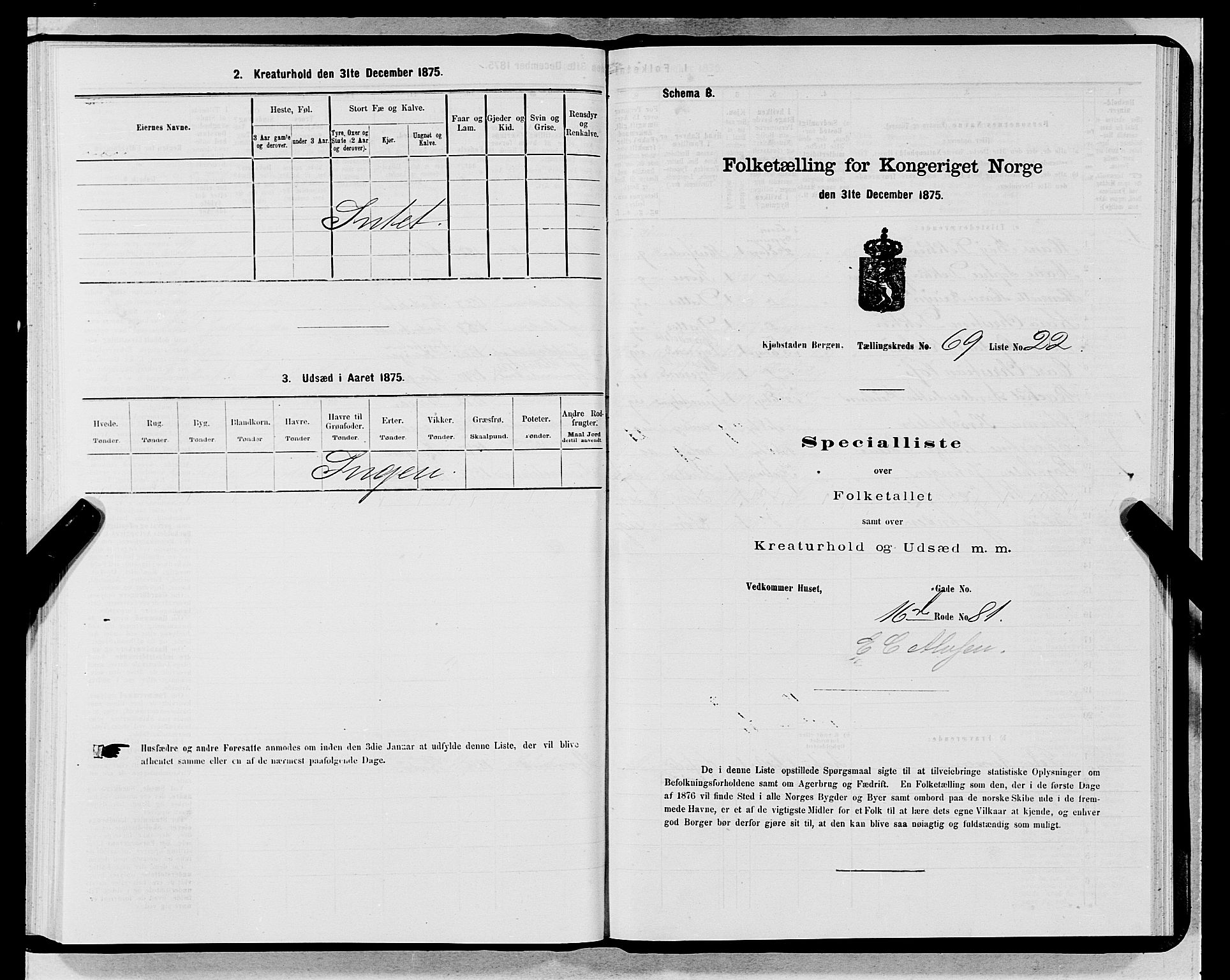 SAB, 1875 census for 1301 Bergen, 1875, p. 3699