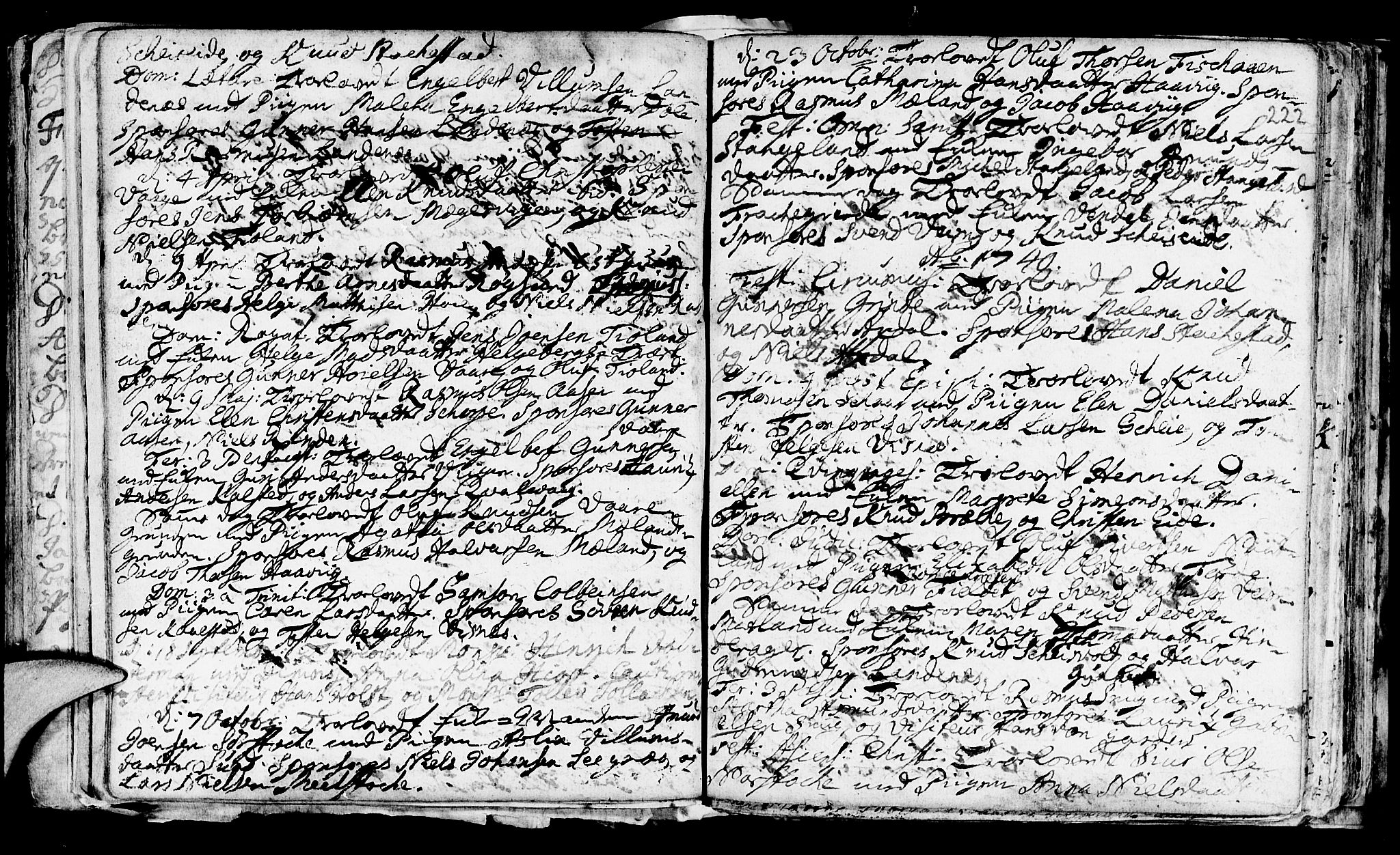 Avaldsnes sokneprestkontor, AV/SAST-A -101851/H/Ha/Haa/L0001: Parish register (official) no. A 1, 1711-1764, p. 222