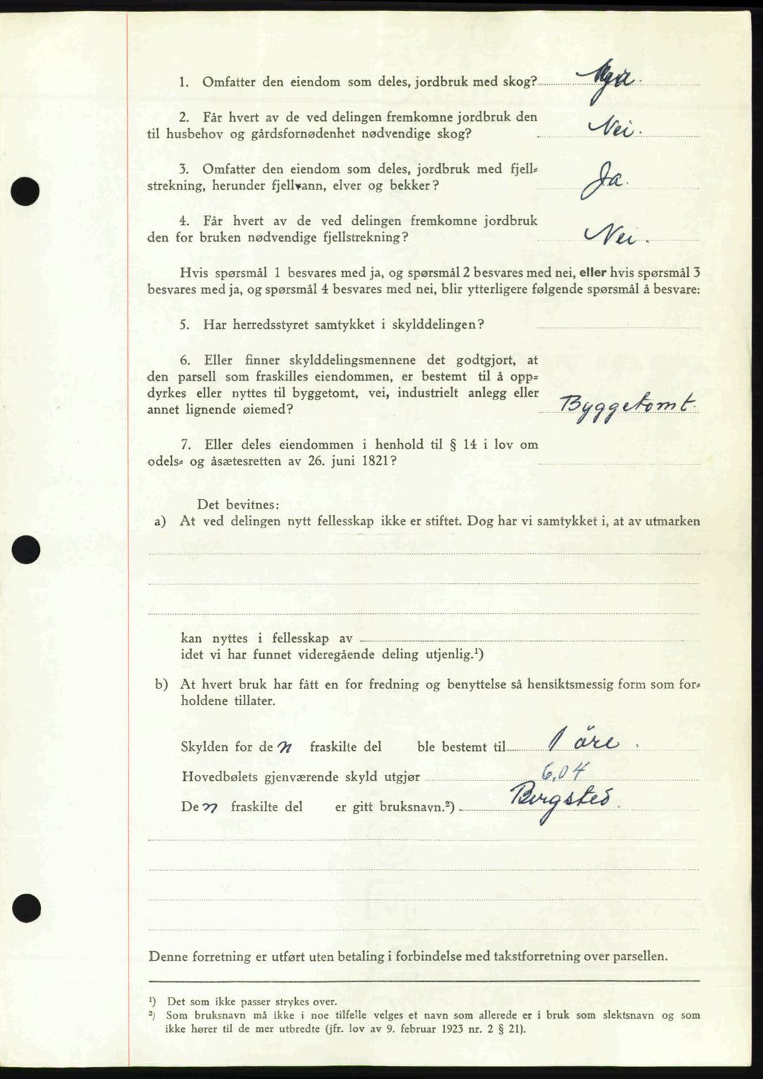 Nedenes sorenskriveri, SAK/1221-0006/G/Gb/Gba/L0061: Mortgage book no. A13, 1949-1949, Diary no: : 1409/1949