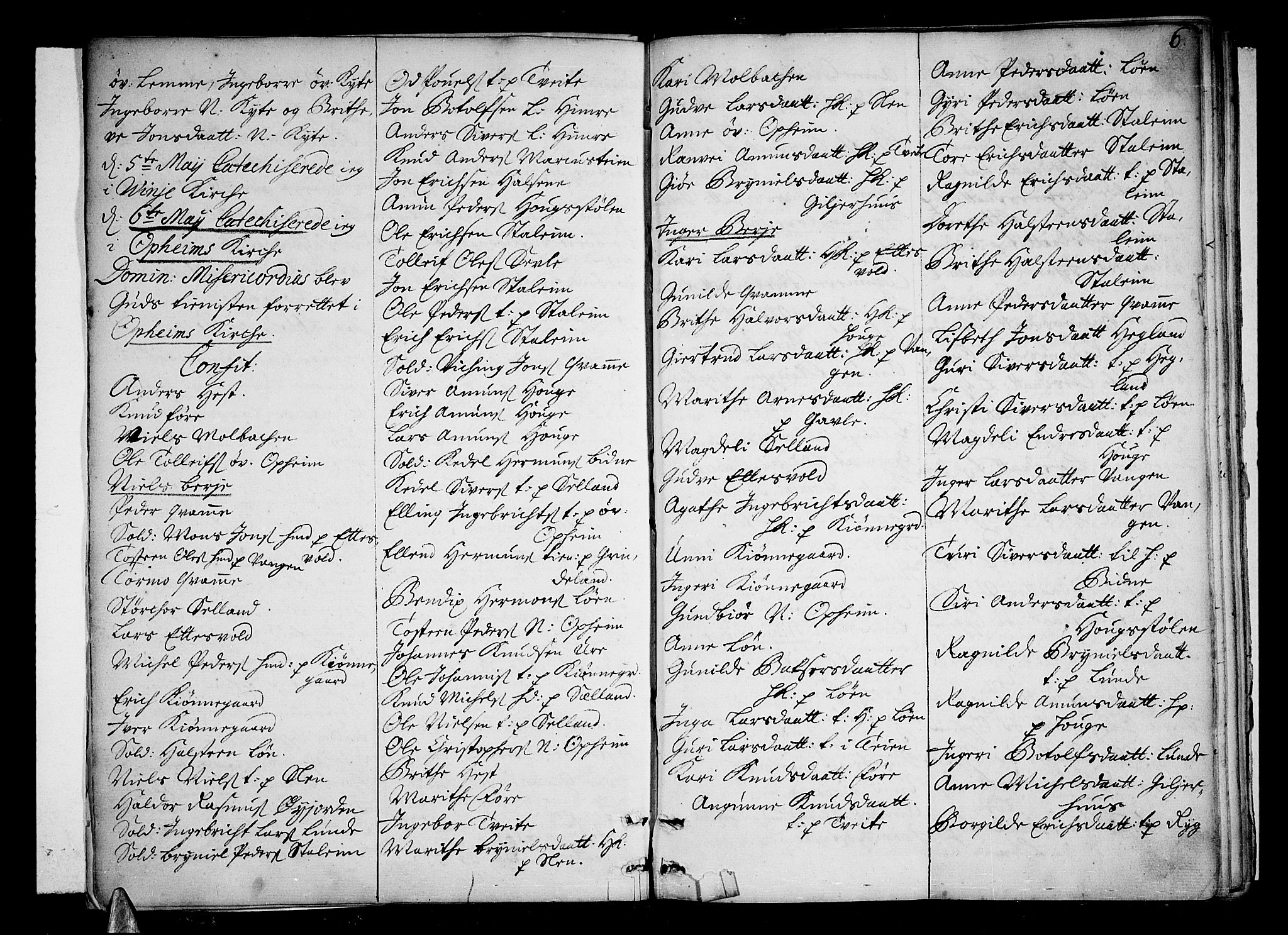 Voss sokneprestembete, SAB/A-79001/H/Haa: Parish register (official) no. A 3, 1726-1730, p. 6