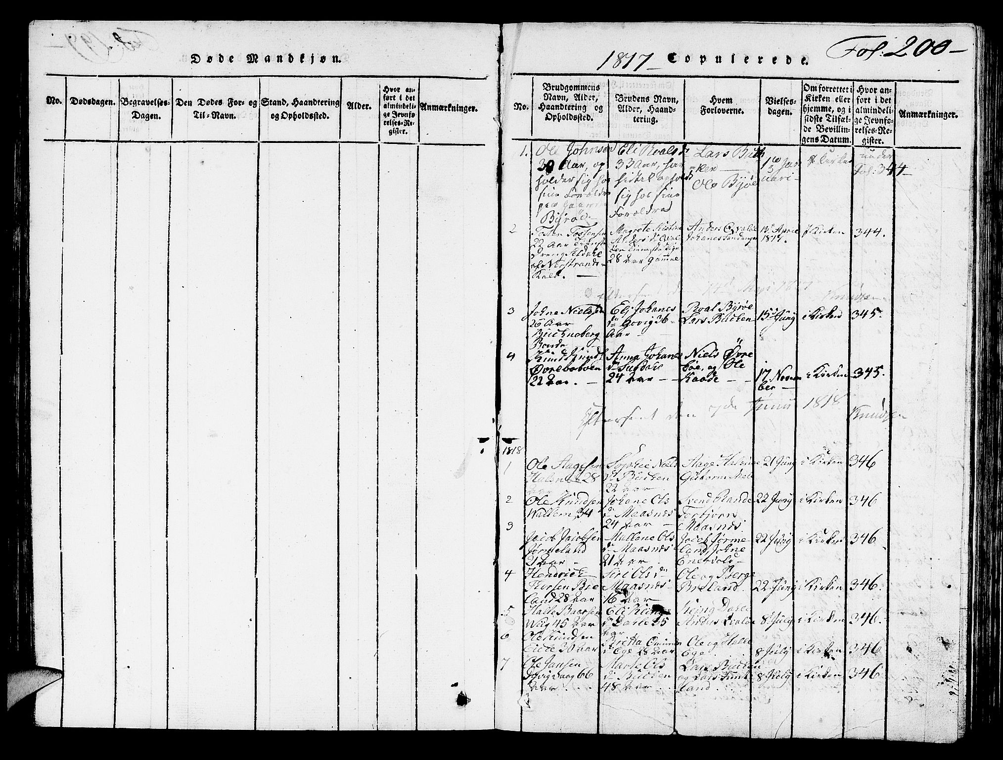Hjelmeland sokneprestkontor, SAST/A-101843/01/V/L0003: Parish register (copy) no. B 3, 1816-1841, p. 200