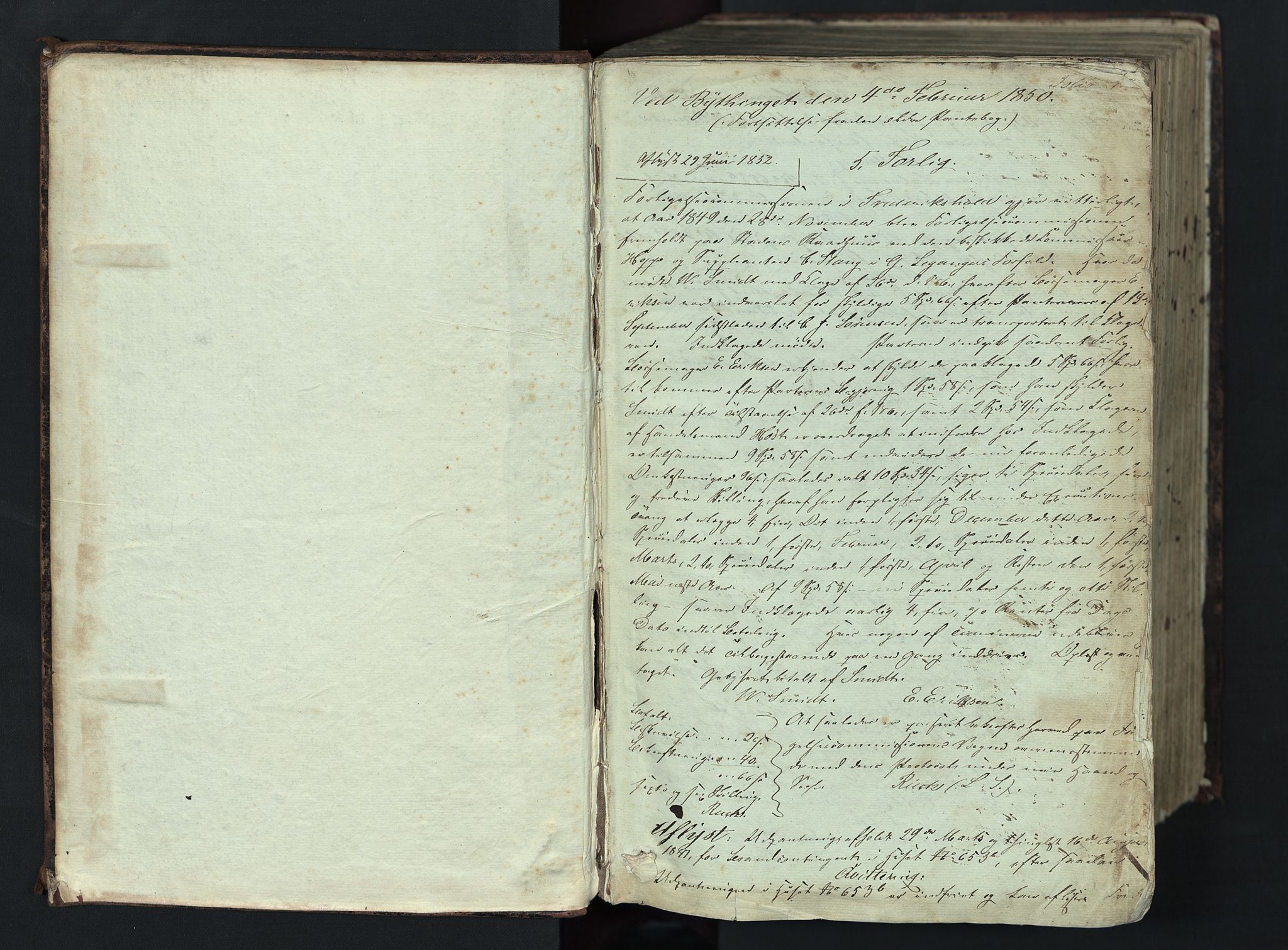 Halden byfogd, AV/SAO-A-10865/G/Gb/L0005: Mortgage book no. 5, 1850-1856, p. 1