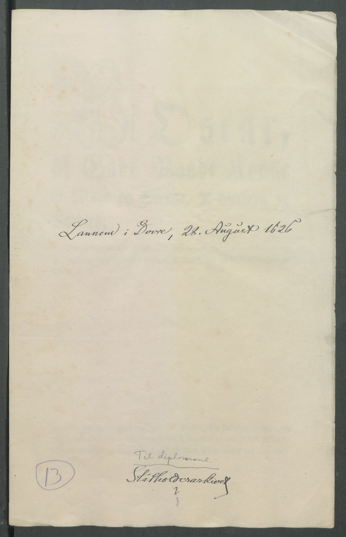 Riksarkivets diplomsamling, RA/EA-5965/F02/L0136: Dokumenter, 1626-1627, p. 24